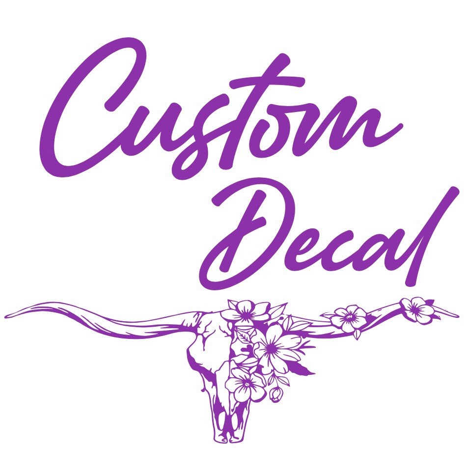 Custom Vinyl Sticker Decal Personalized -ANY TEXT-ANY IMAGE 12”x12”