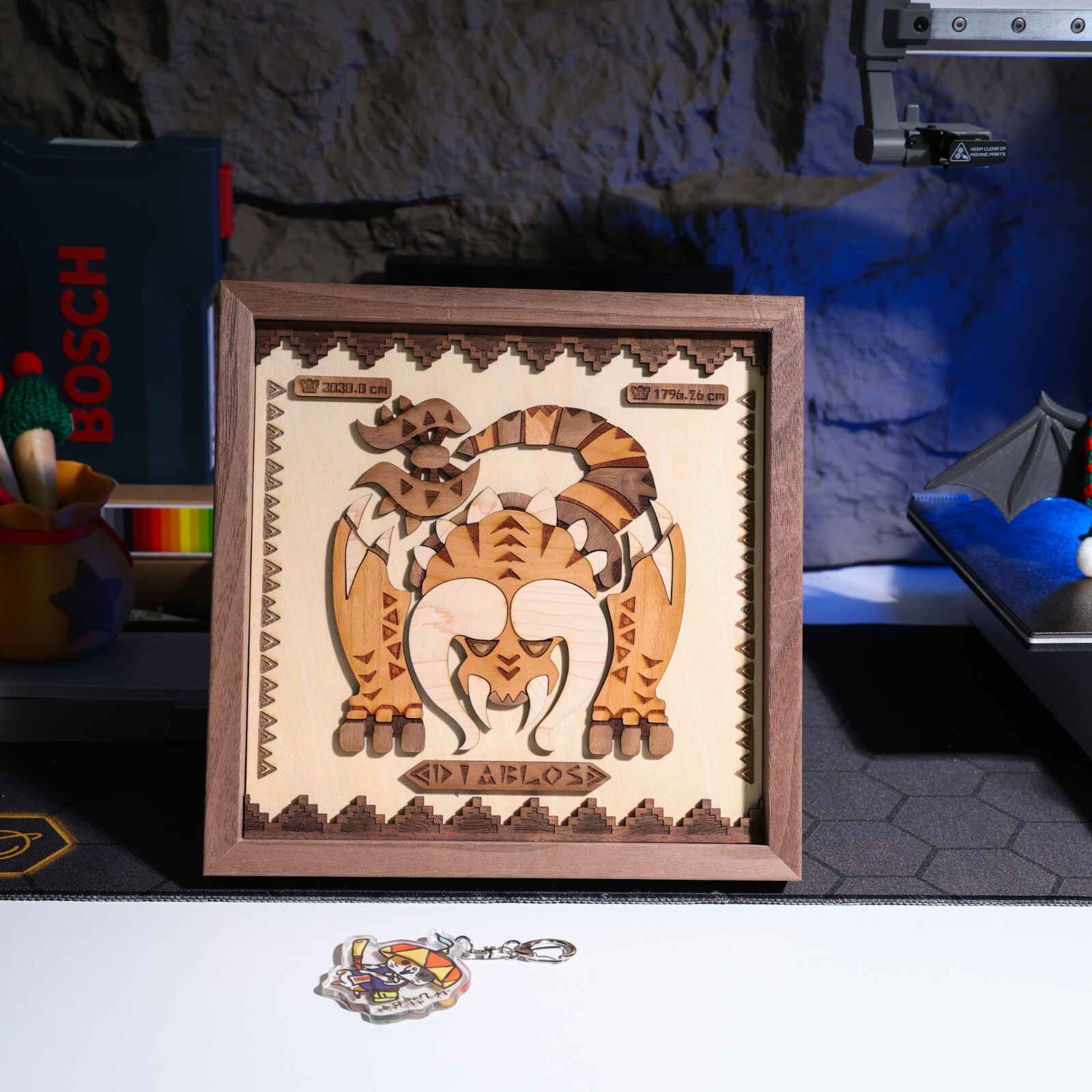 Handcrafted Rathalos Wooden Artwork | Perfect Gift for Monster Hunter Fans Gift