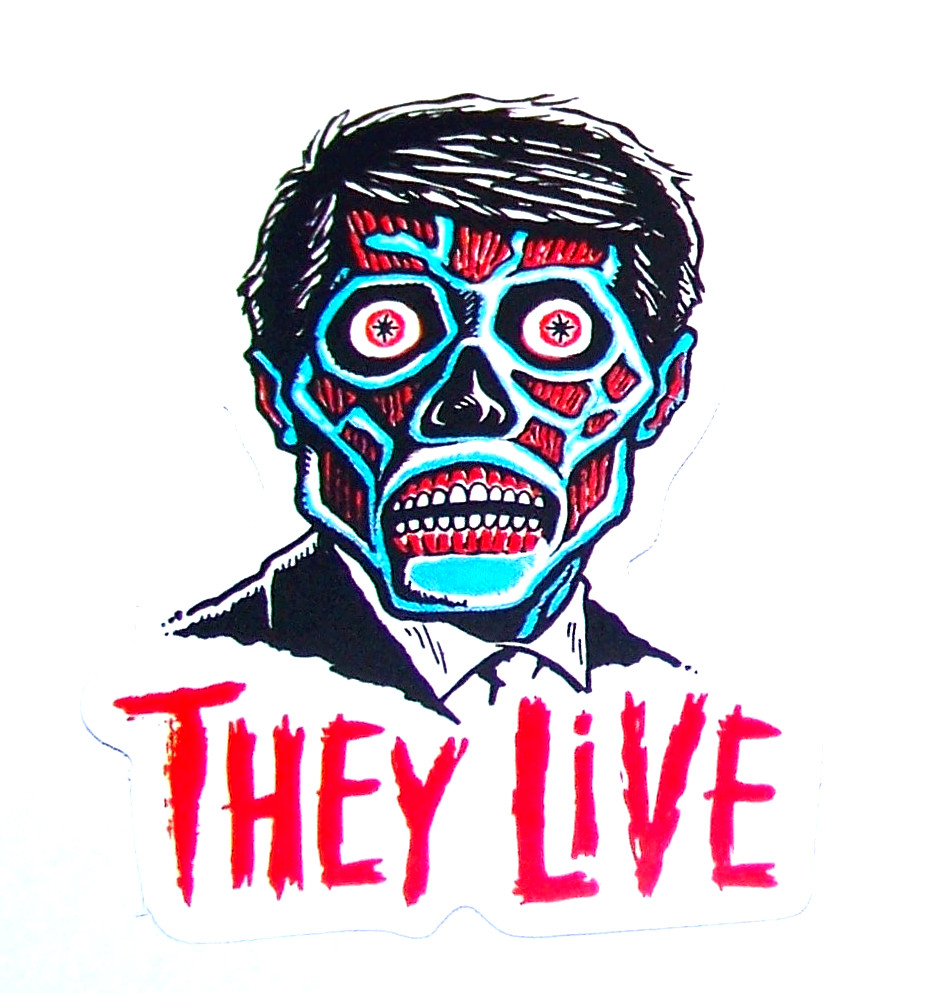 THEY LIVE – Cut Sticker Decal Movie Horror Sci-Fi – Roddy Piper – They Live