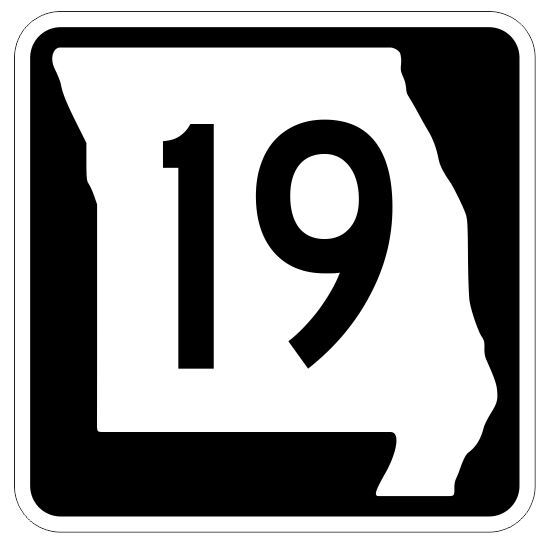 Missouri State Route 19 Sticker Decal R7186 Highway Sign Road Sign