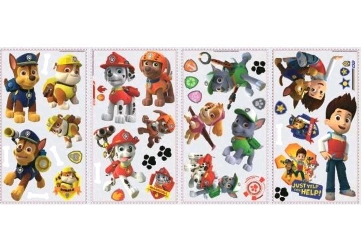 New Paw Patrol – Just Yelp For Help Peel/Stick – 37 Decals Wall Decor No Residue