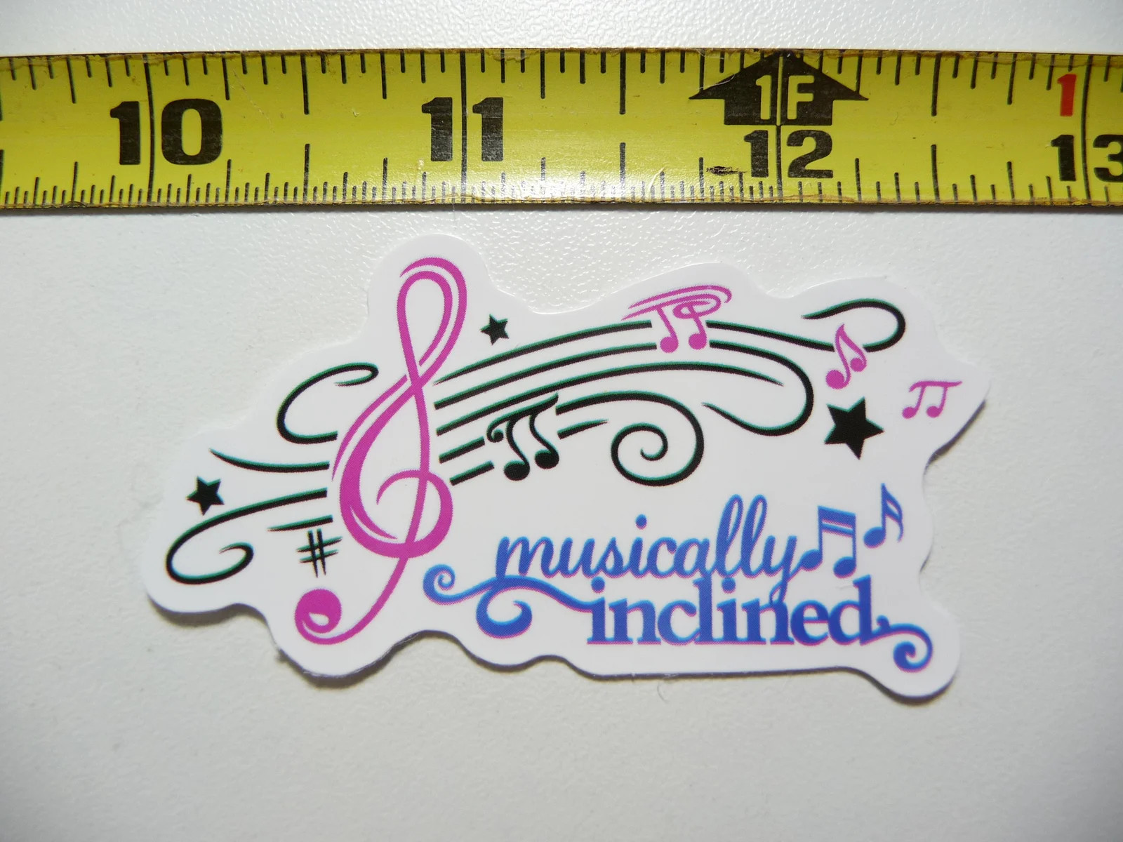 MUSICALLY INCLINED NOTES MUSIC SMALL STICKER DECAL MUSICAL FAN CONCERT