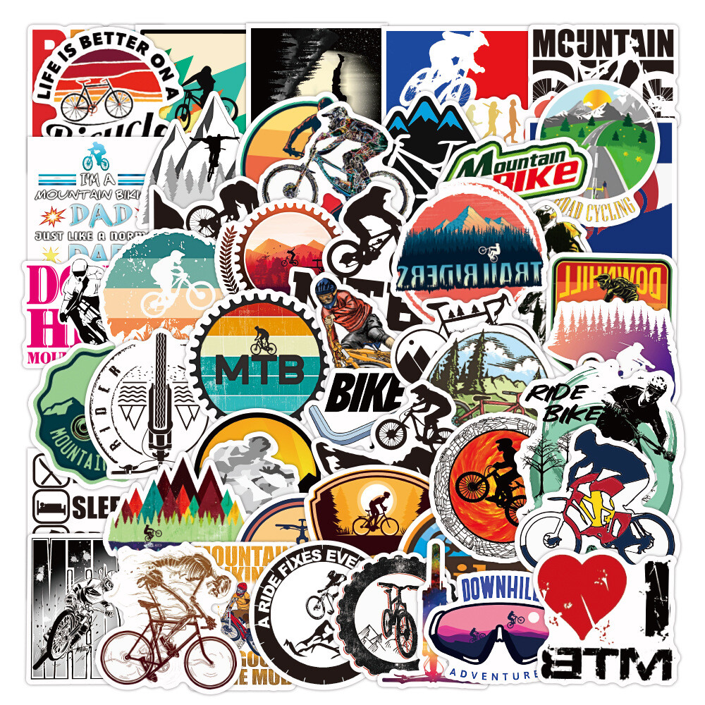 100Pcs Outdoor Mountain Bike Sticker for Teens Girls Water Bottles Waterproof