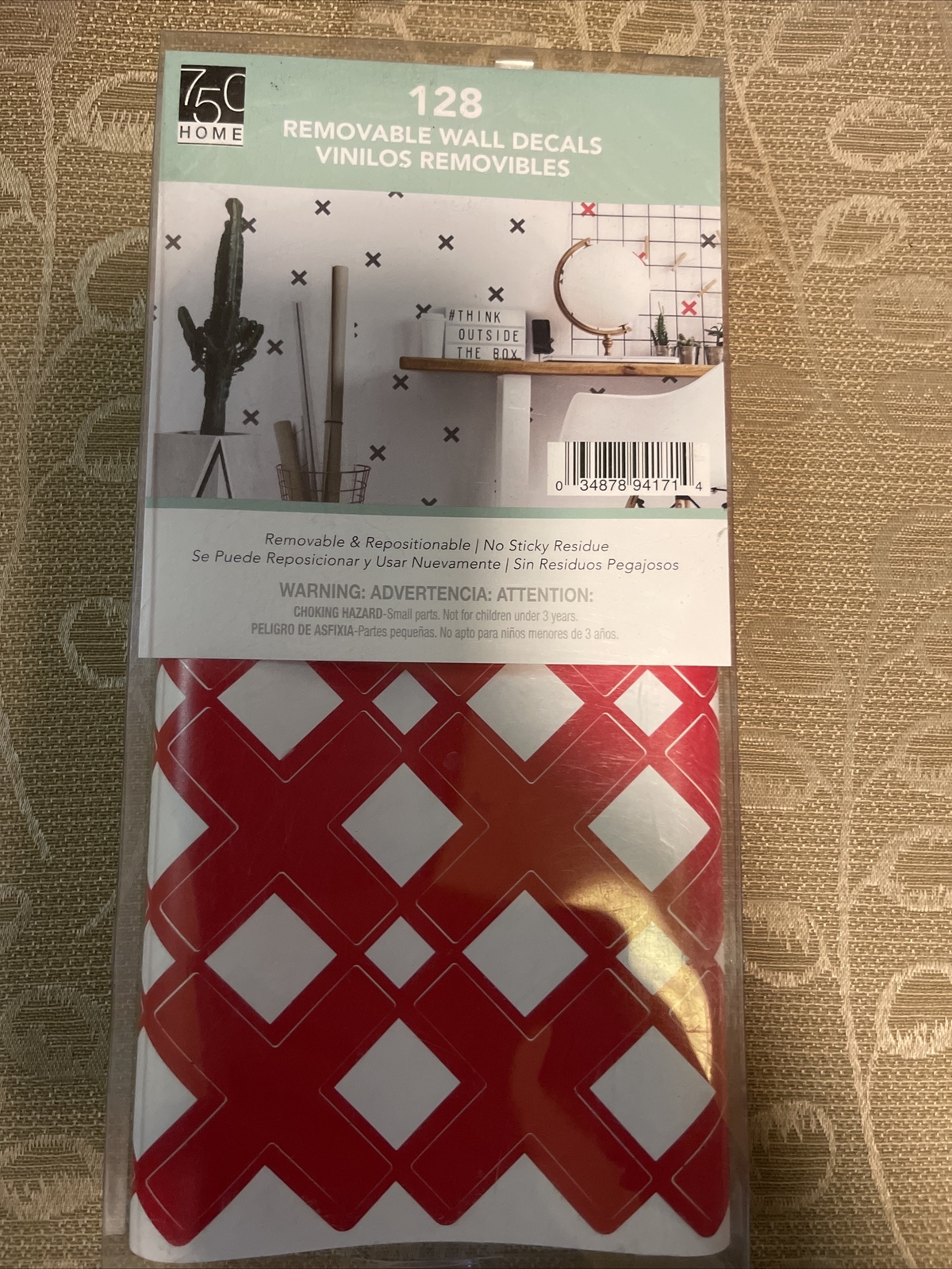 NEW! Removable Wall Decals Stickers Red & Black (X)’s 4 sheets