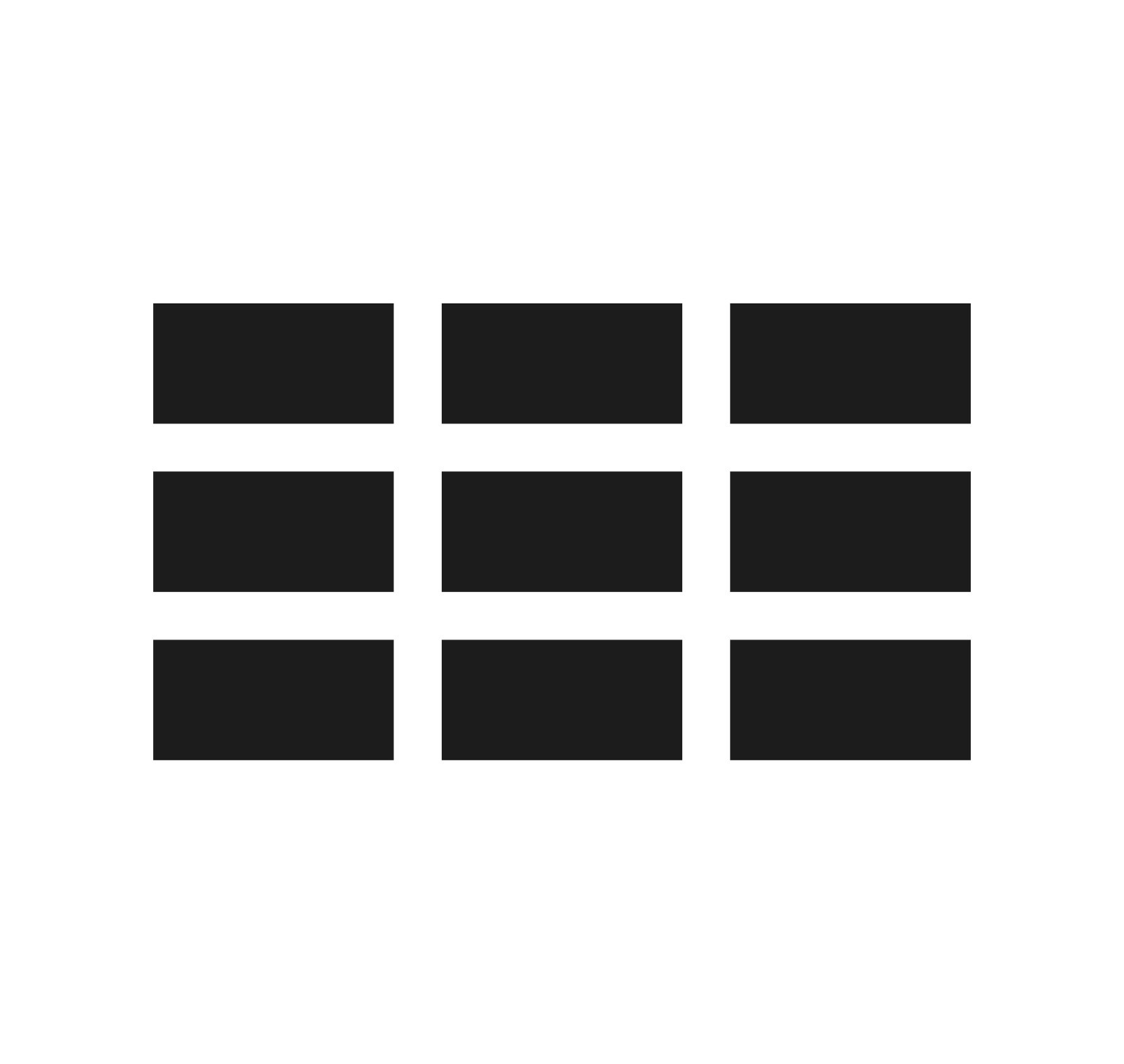 Set of 9 Rectangle shape 2:1 ratio Shape Sticker