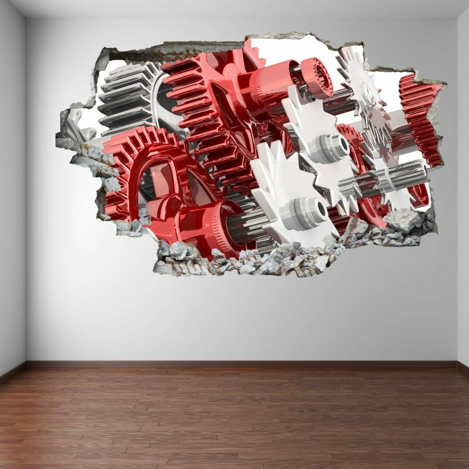 Gears 3D Wall Art Sticker Mural Decal Poster Home Office Garage Decor GE16