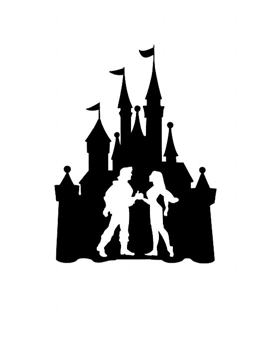Custom Vinyl Decal Run Disney Castle Pocahontas John Smith Couple Sticker