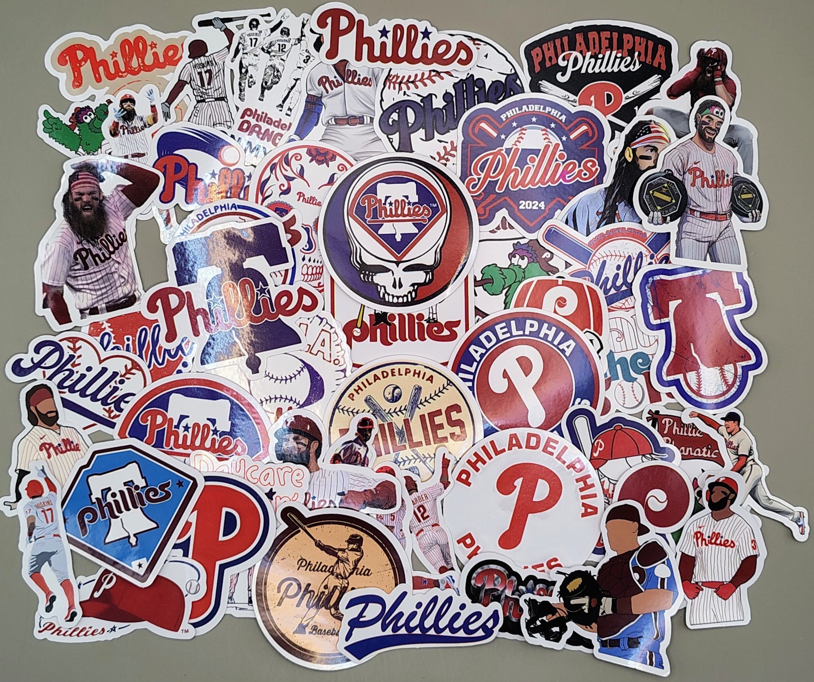 50pc Philadelphia Baseball Sticker Lot Philly Fan City Sports Vinyl Decals
