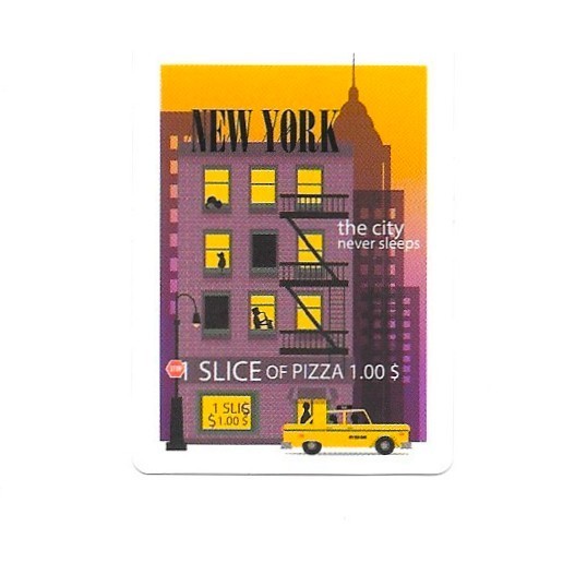 New York City Vinyl Sticker Pizza Taxi City Never Sleeps NYC Travel Souvenir
