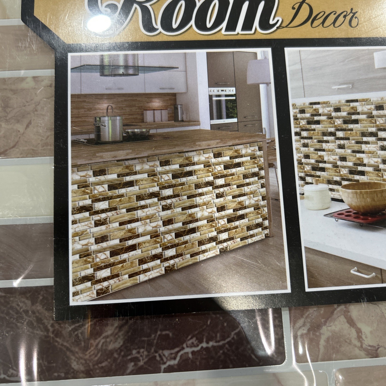 LONGKING 10-Sheet Peel and Stick Tile Backsplash, Vinyl 3D Self-Adhesive