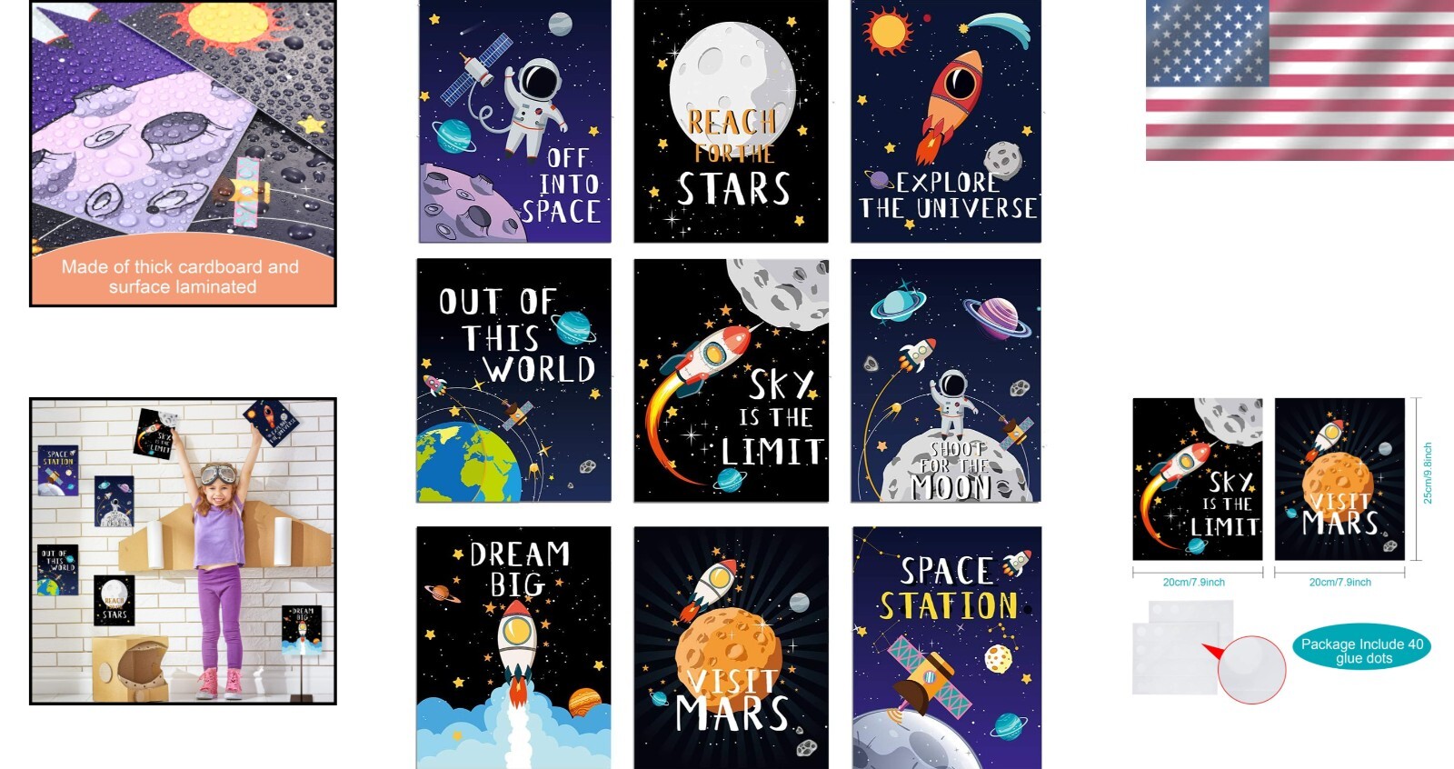 Chic Space Posters for Boys and Girls Playroom – Inspirational Room Decoration