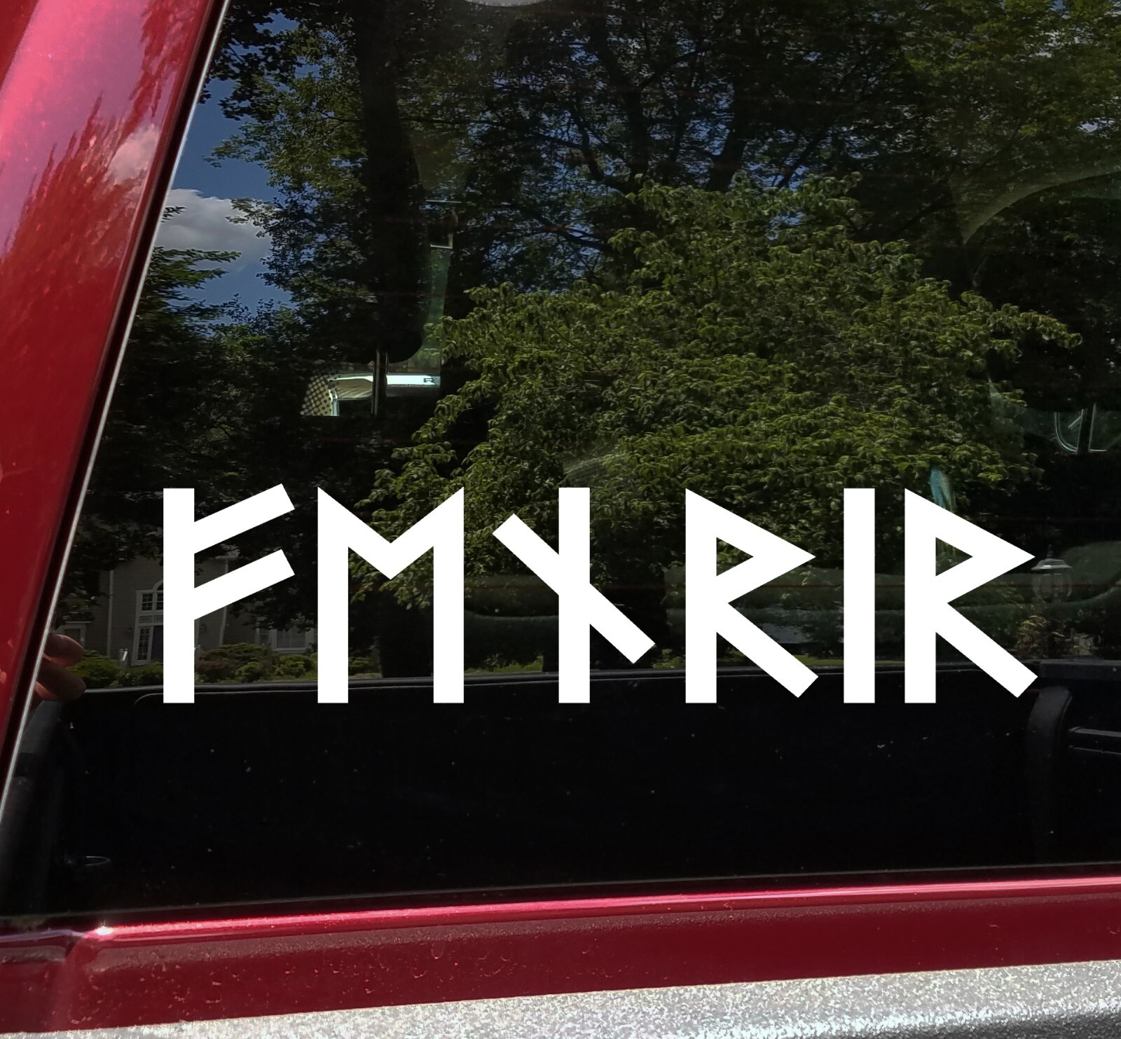 Fenrir in Futhark Vinyl Decal – Elder Viking Norse Wolf – Die Cut Sticker