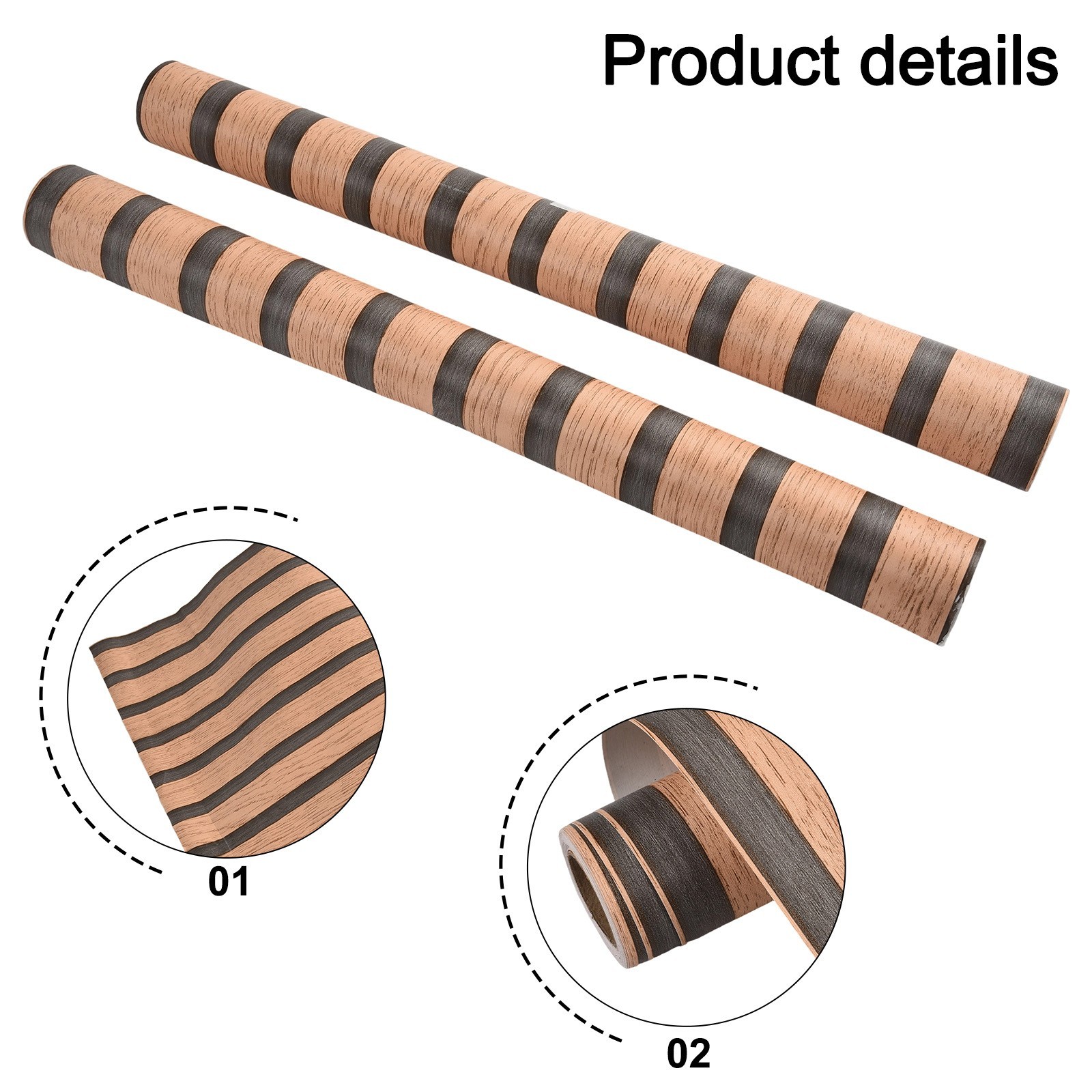 Easy Application 3D Faux Wooden Slat Wall Sticker for Contemporary Homes