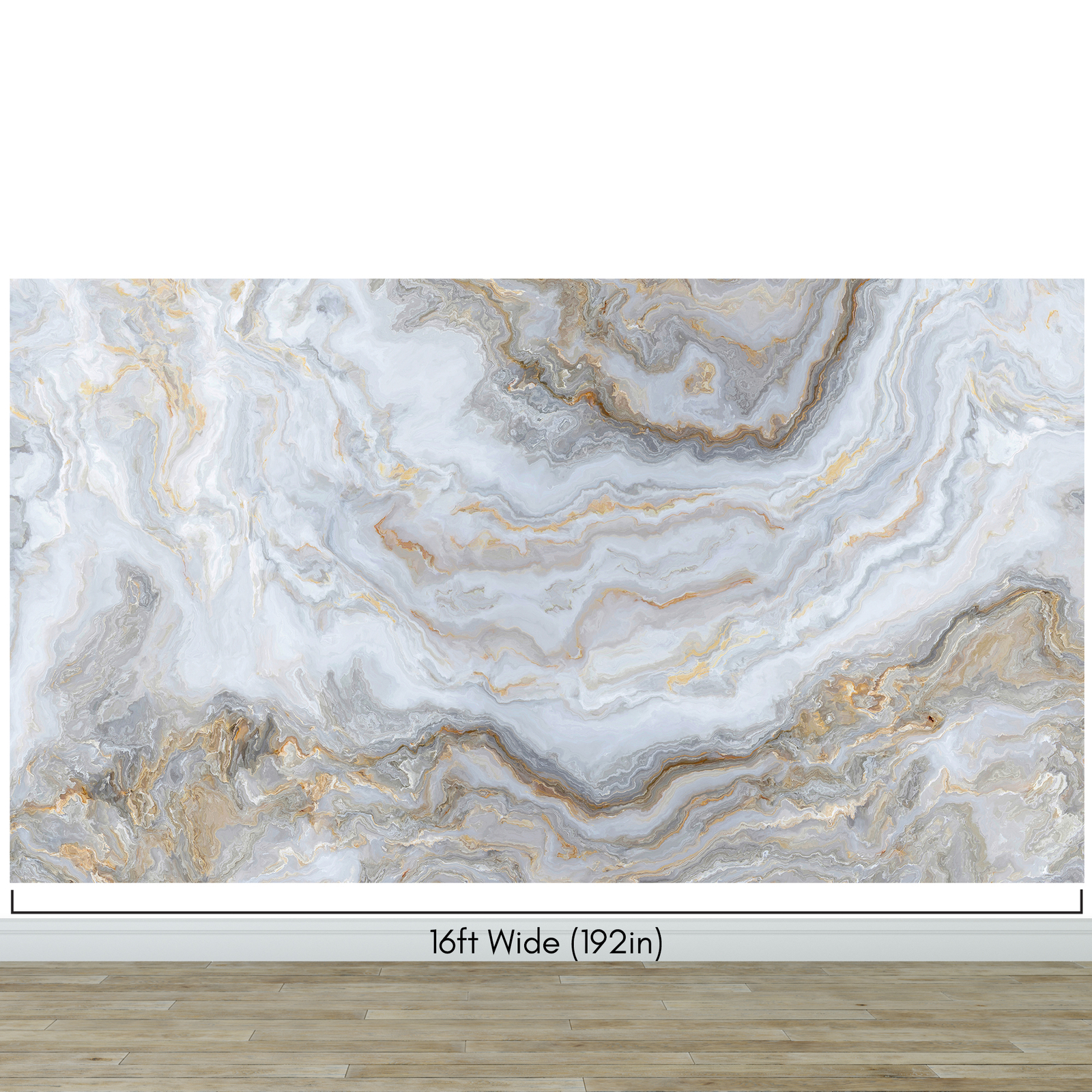 White Marble Stone Granite Slate Peel and Stick Wallpaper | Removable Wall Mural