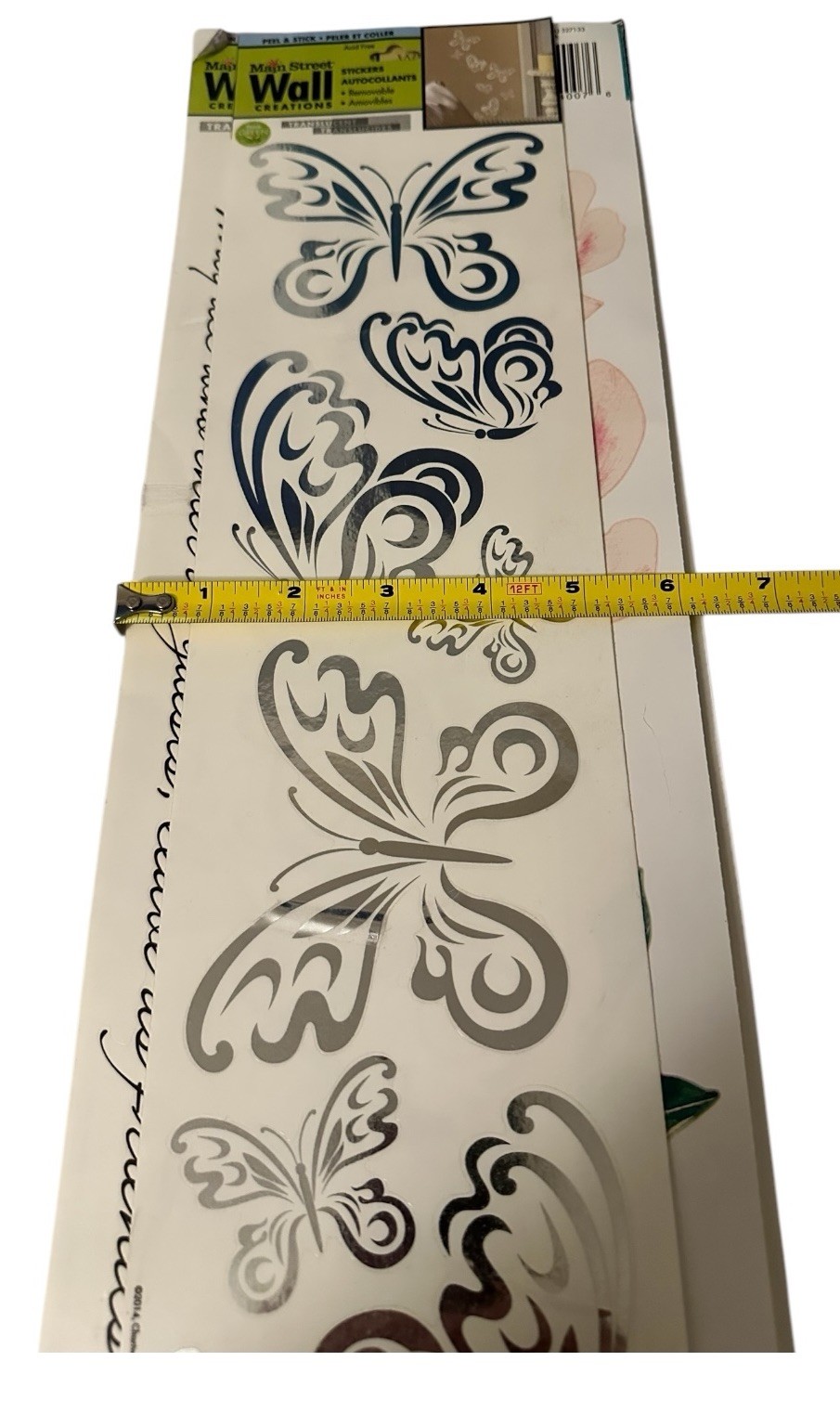Removable Jumbo Wall Sticker Lot Of 9 – 6.25×18 Inches By Main St Creations