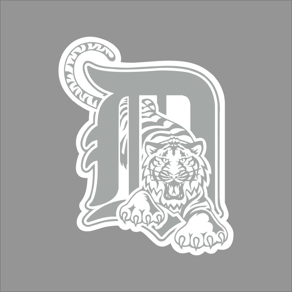 Detroit Tigers #3 MLB Team Logo 1 Color Vinyl Decal Sticker Car Window Wall