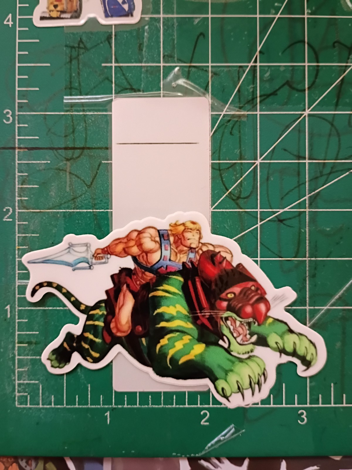 HE-MAN STICKER X VYNIL HIGH GLOSS DIECUT STICKER X 3X2 INCHES STICKER