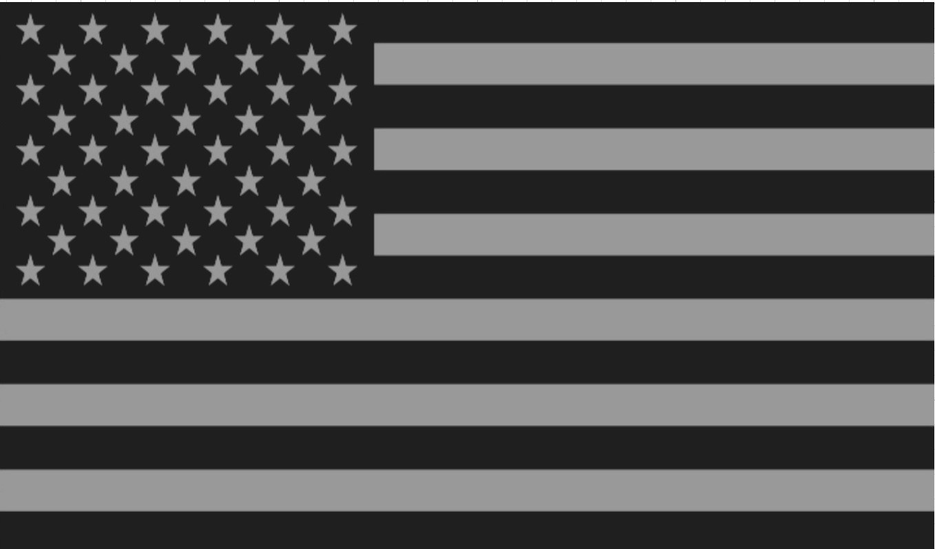 Sticker dark tint American flag subdued Made in USA Smartphone Decal