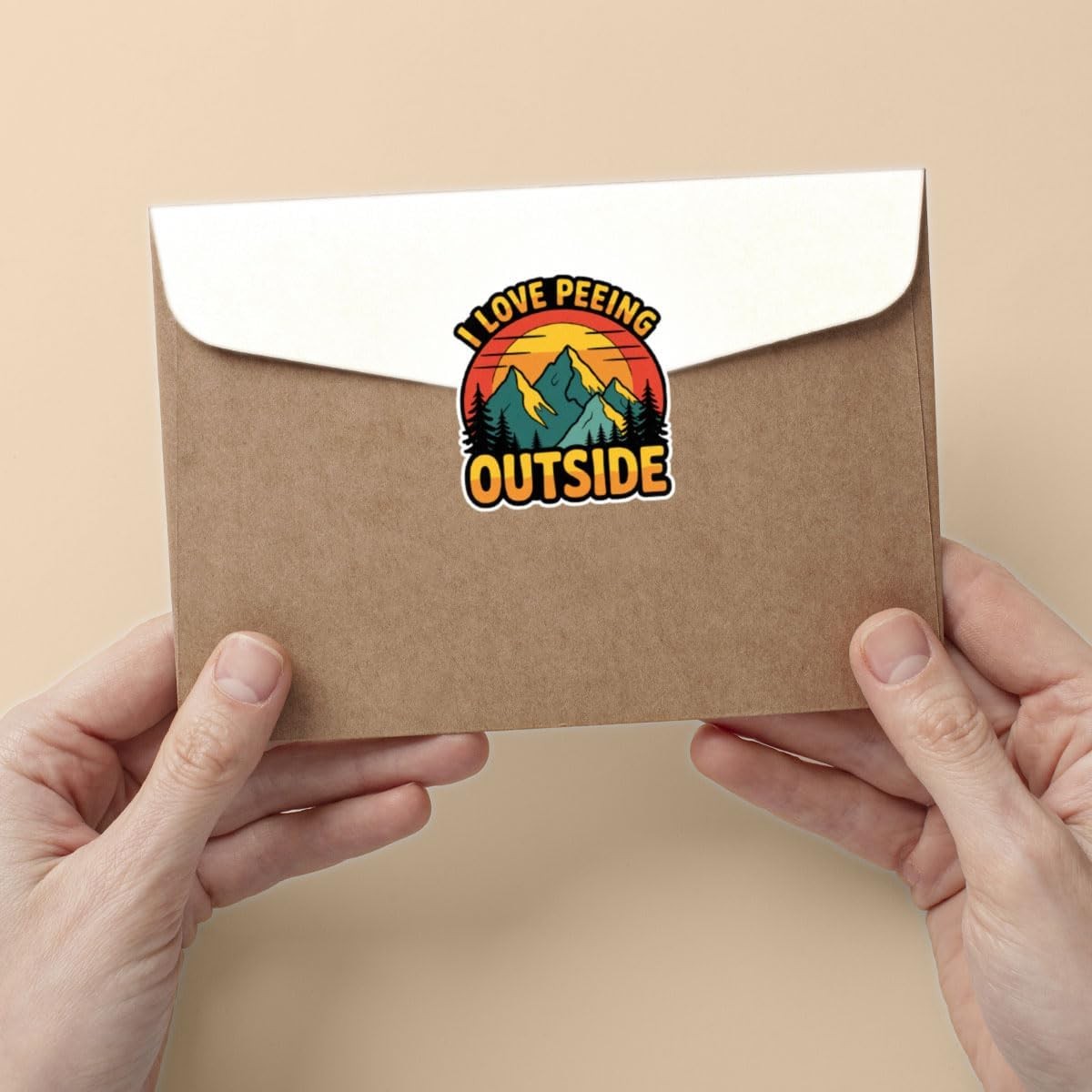 3Pcs I Love Peeing Outside Sticker Funny Nature Outdoor Adventure Gift for Campi