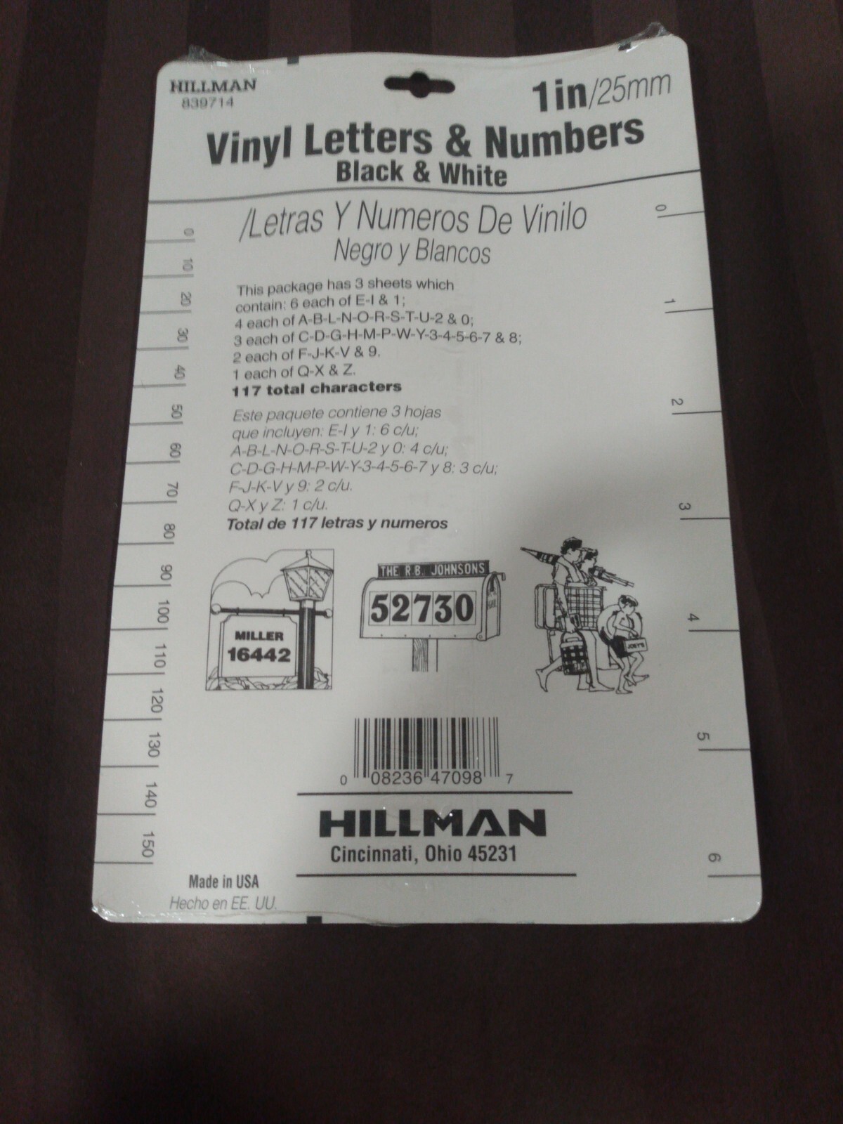 Hillman 1 Inch Vinyl Letters & Numbers Sign Center Home Improvements 117 Pieces