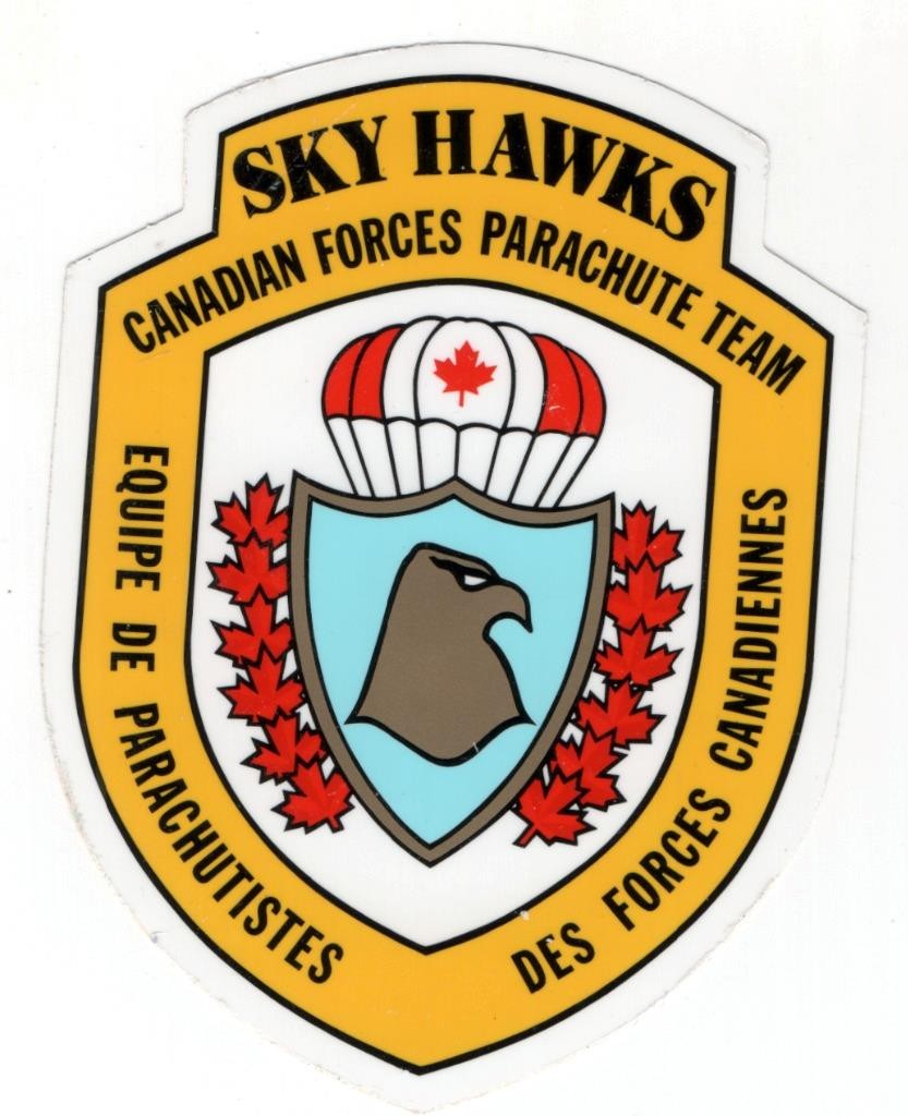 Decal, SkyHawks Canadian Forces Parachute Team, 1970s