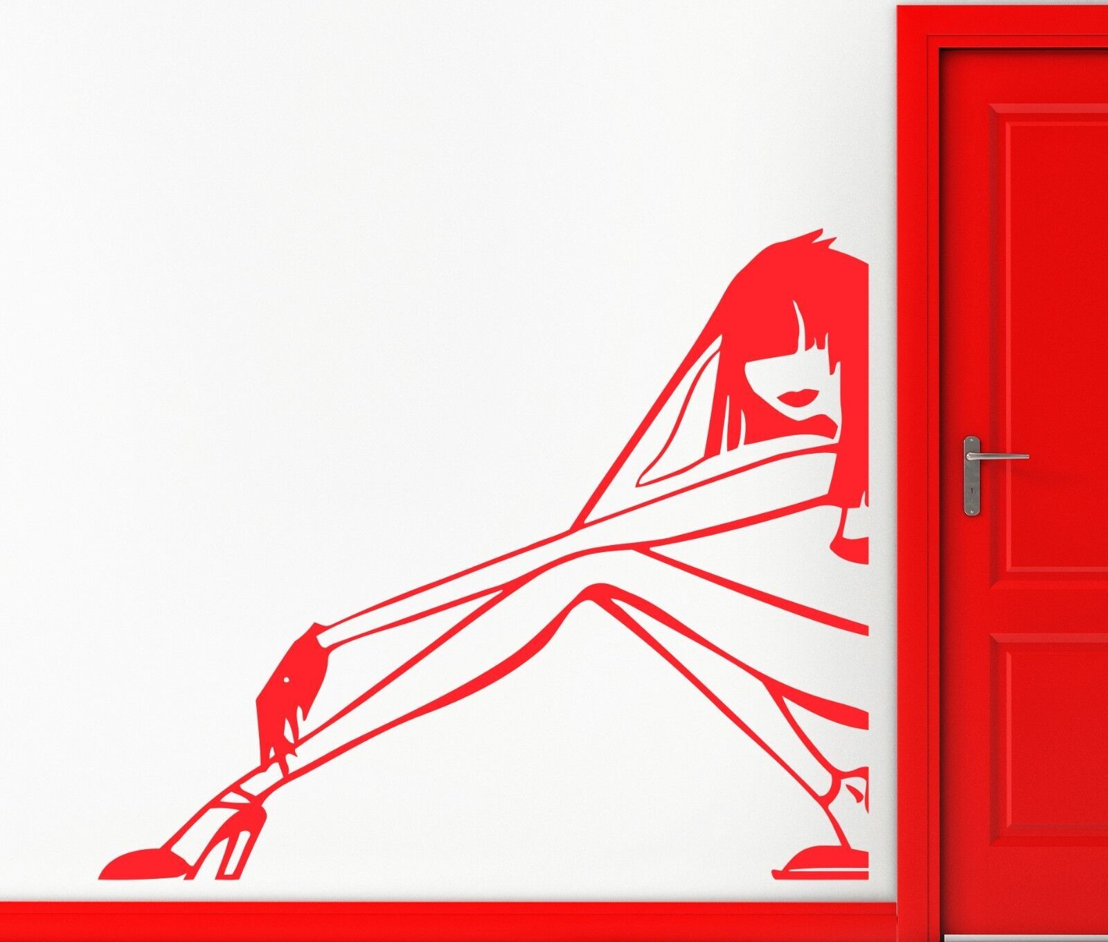Vinyl Decal Beautiful Woman High Heel Shoes Stilettos Decor Wall Sticker (m009)