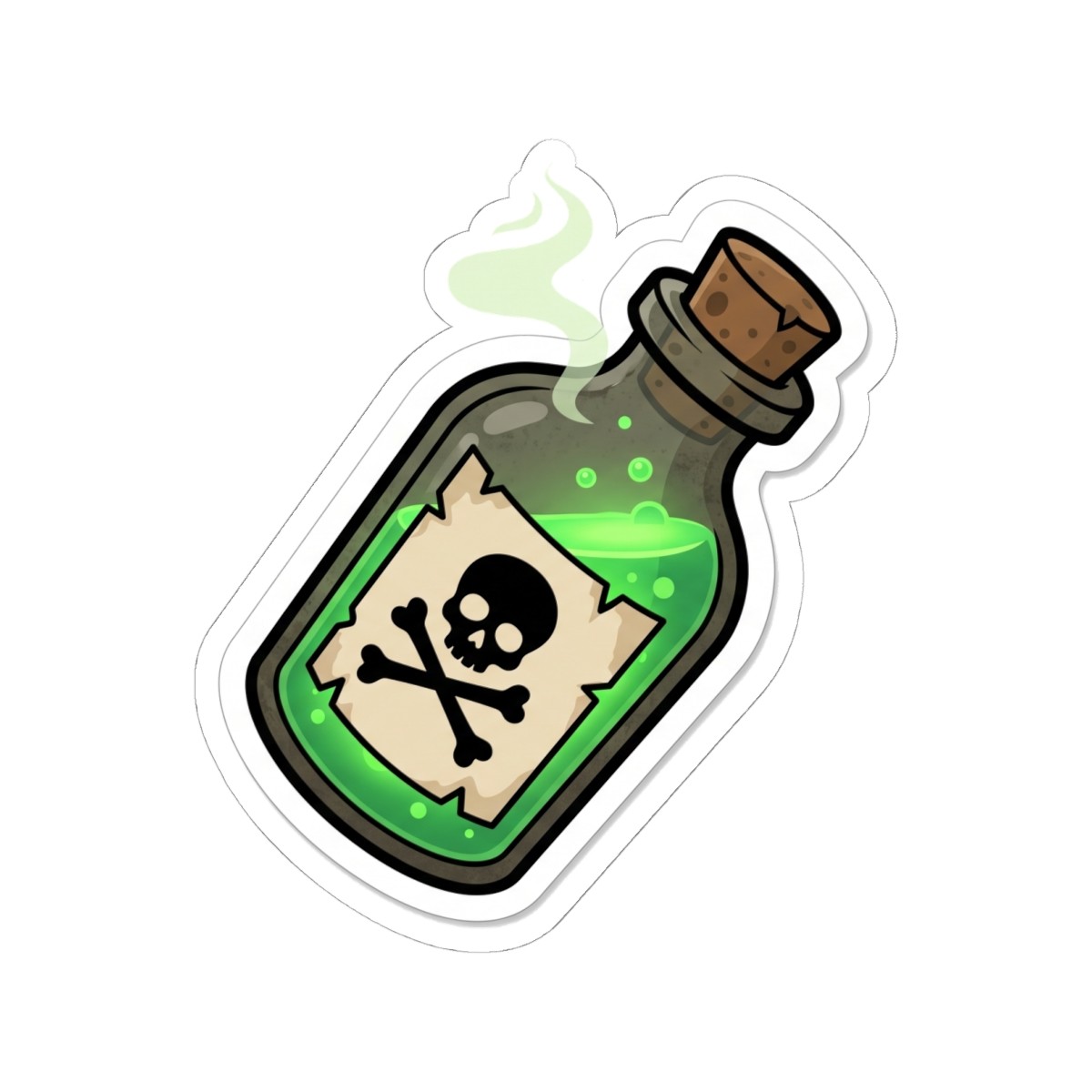 Poison Potion Bottle Halloween Tabletop RPG D20 Dice Gamer Sticker