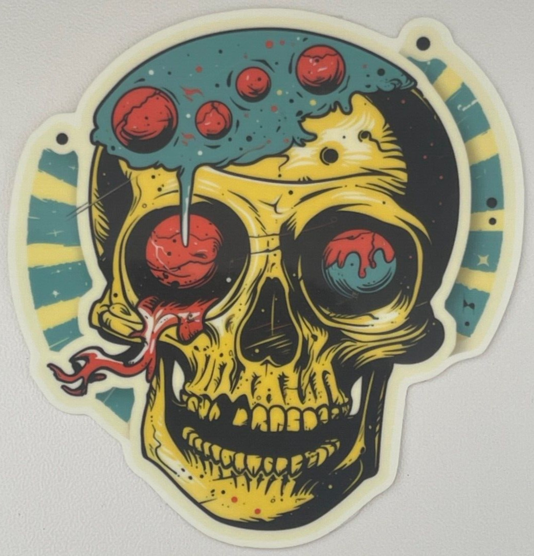 Psychedelic Skull Sticker Skeleton Sci-Fi Glow in the Dark Vinyl Horror Fantasy
