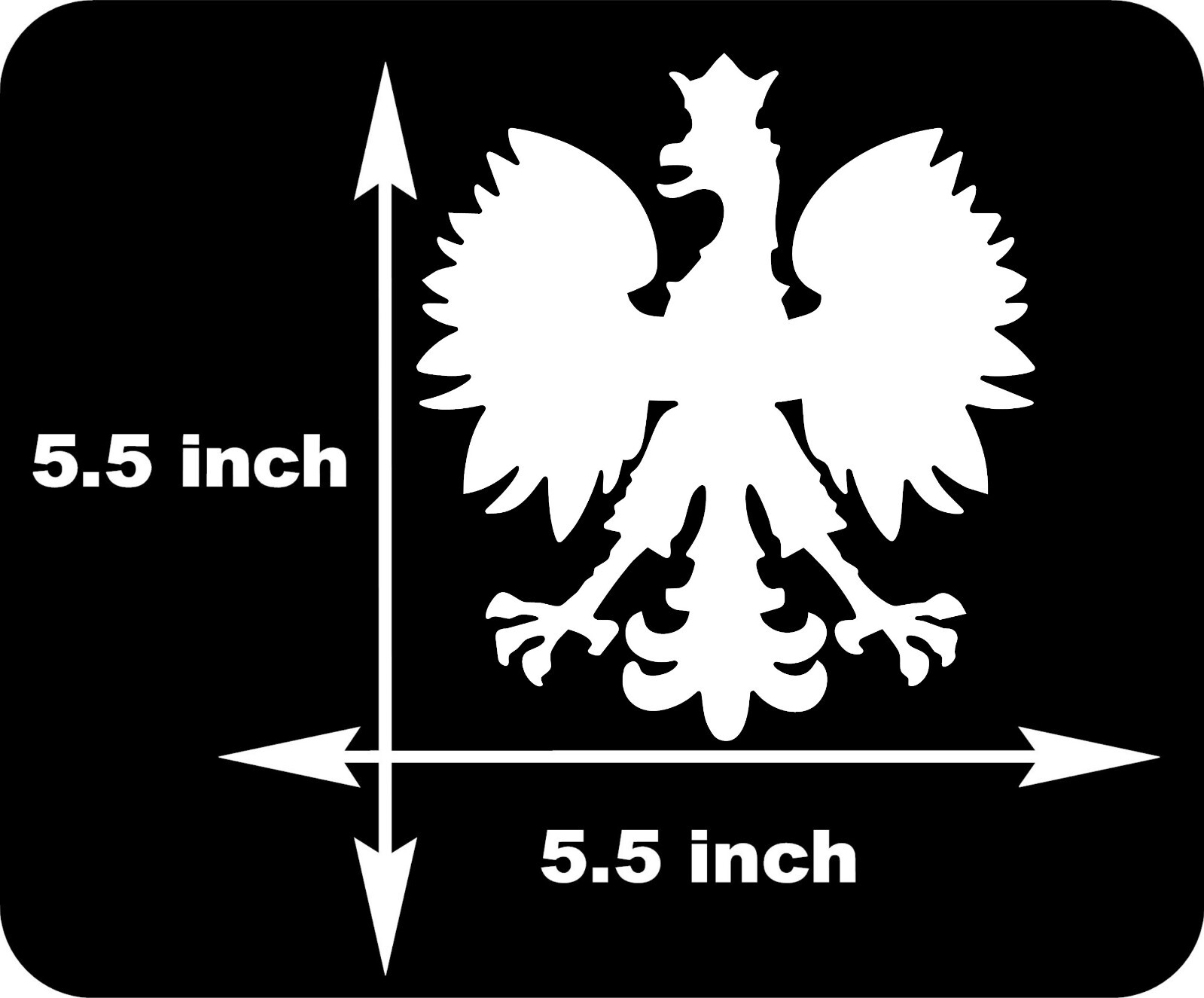 Poland Eagle Polish Flag Bird Symbol Vinyl Decal Sticker 5.50" many color