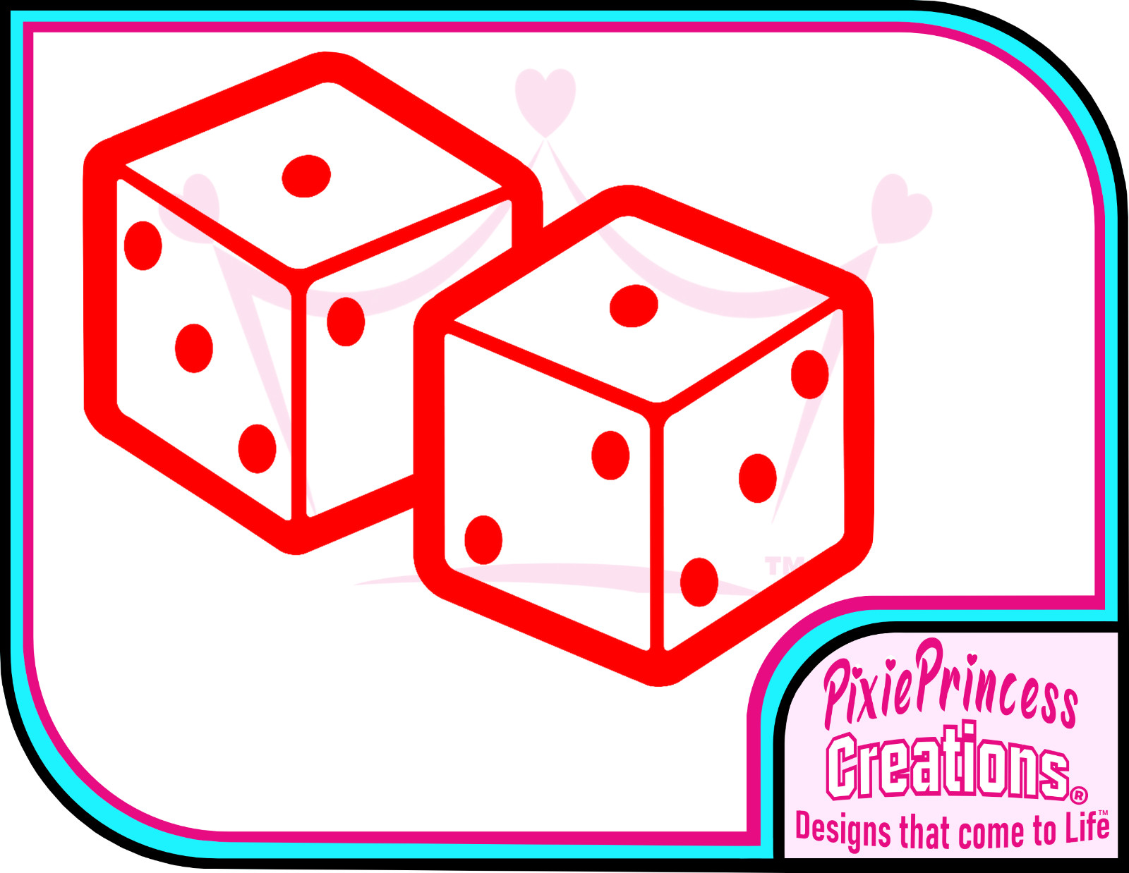 Dice I Vinyl Sticker Car Vehicle Wall Art Poster Bedroom Window Lucky Roll Decal