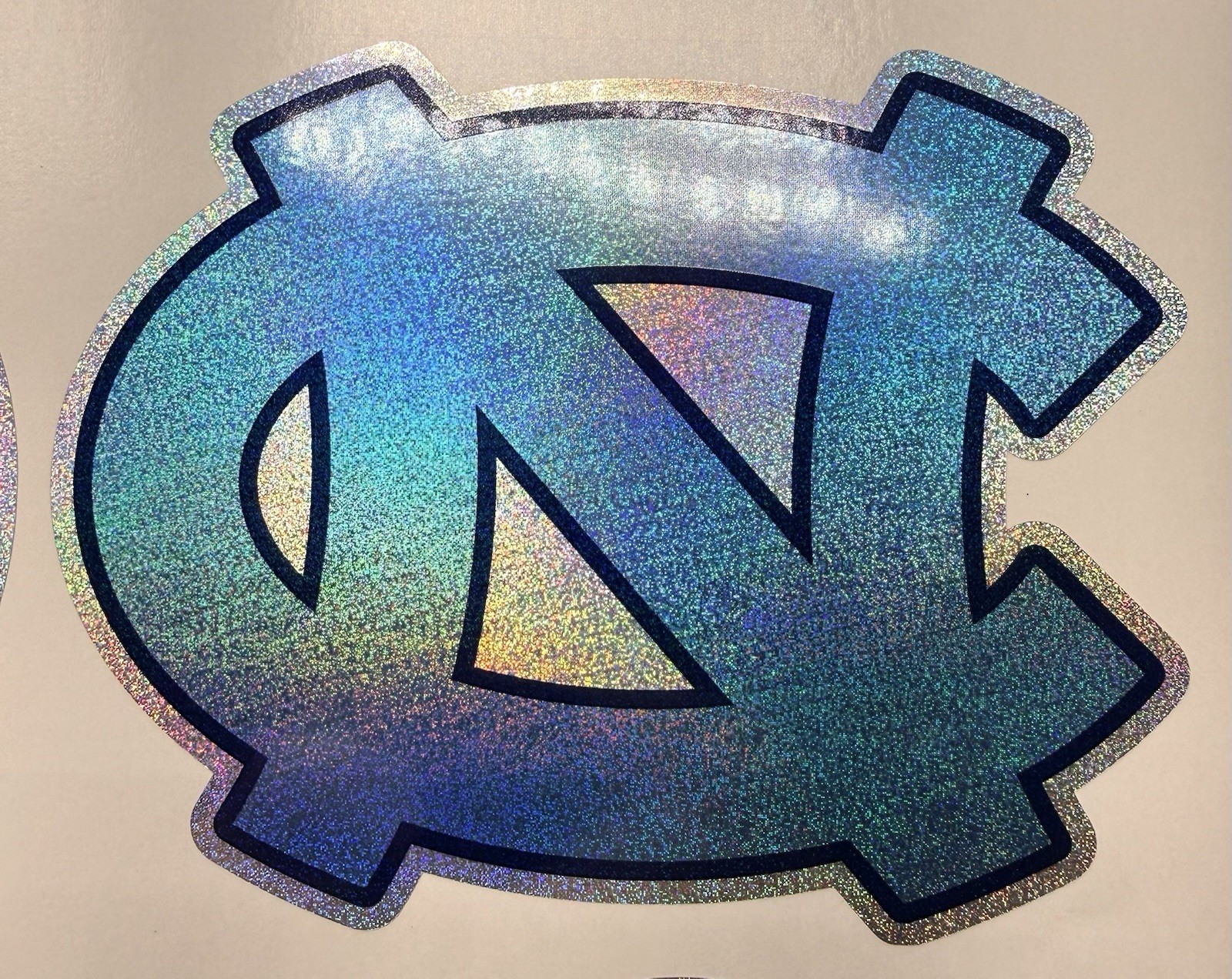 North Carolina UNC Holographic Tiny Sparkle Vinyl Decal