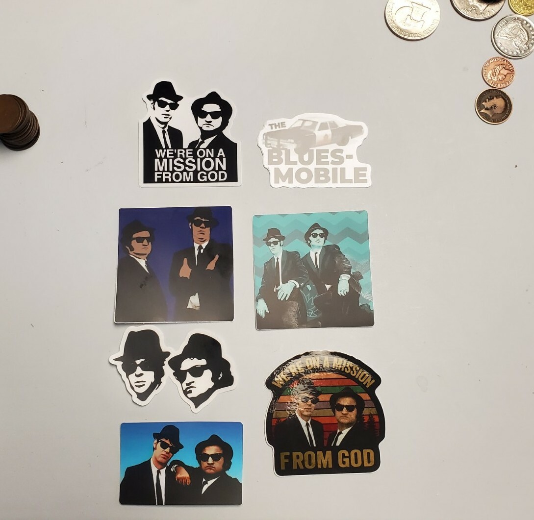 Blues Brothers SNL John Belushi Dan Aykroyd STICKERS VARIETY PACK (7)