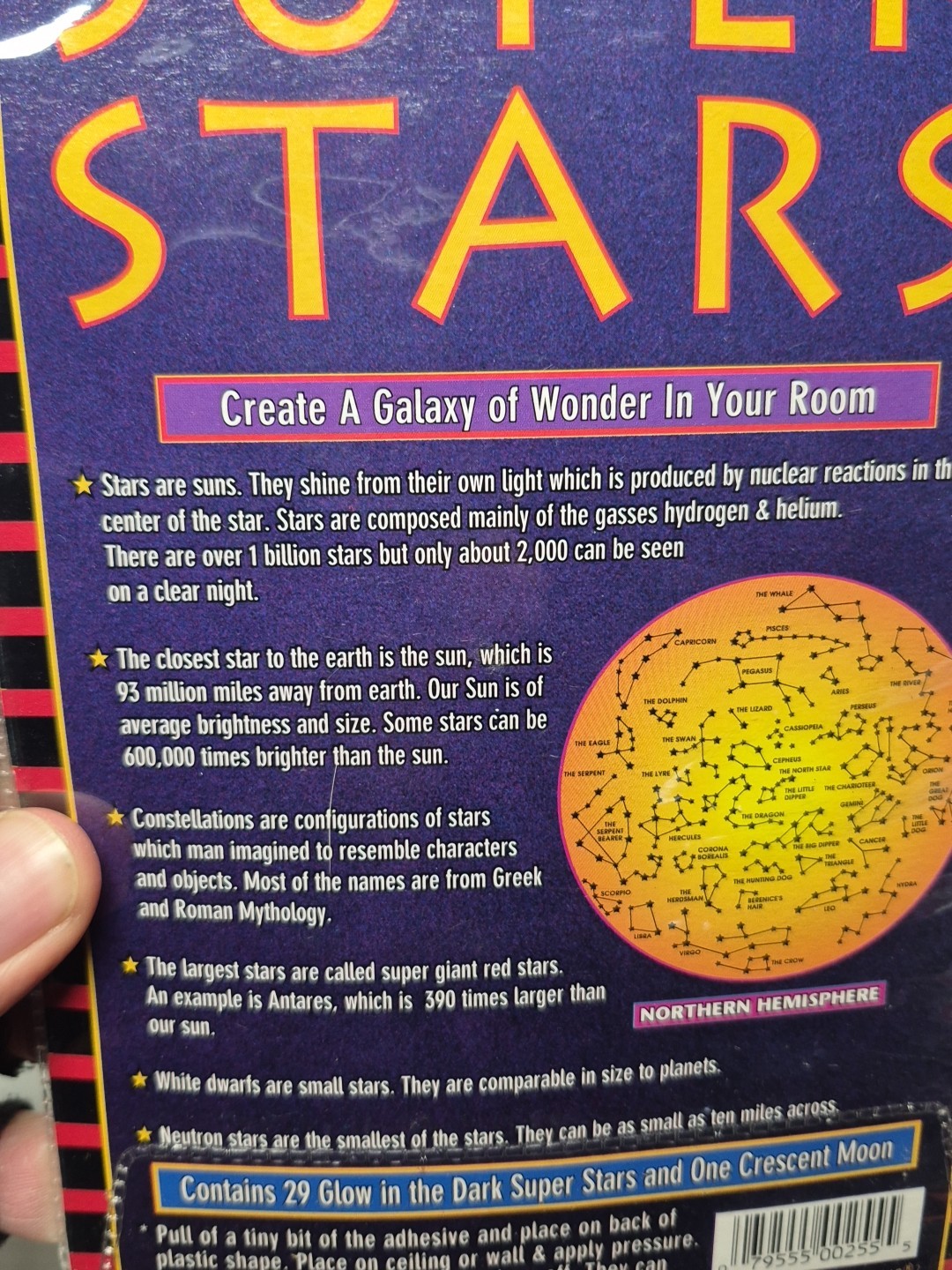 Vintage Illuminations 1997 Glow In The Dark Ceiling Stars Planets Comets Cosmos