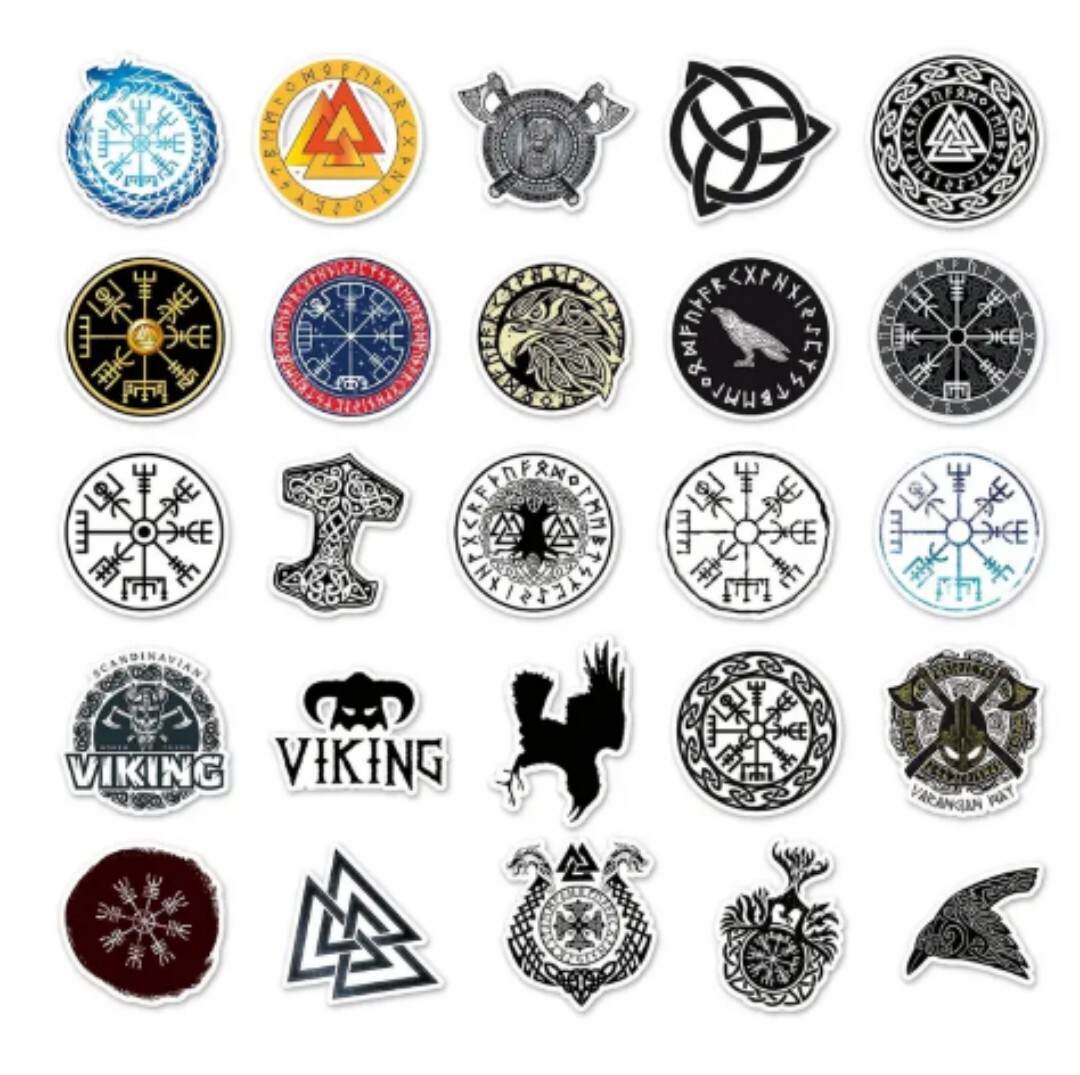 20 PCS Viking Old Norse Celtic Pagan Runic Totem Stickers 2 BRAND NEW