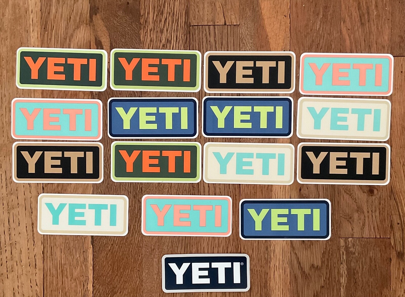 16 Authentic Different Colors YETI Decal / Stickers NEW
