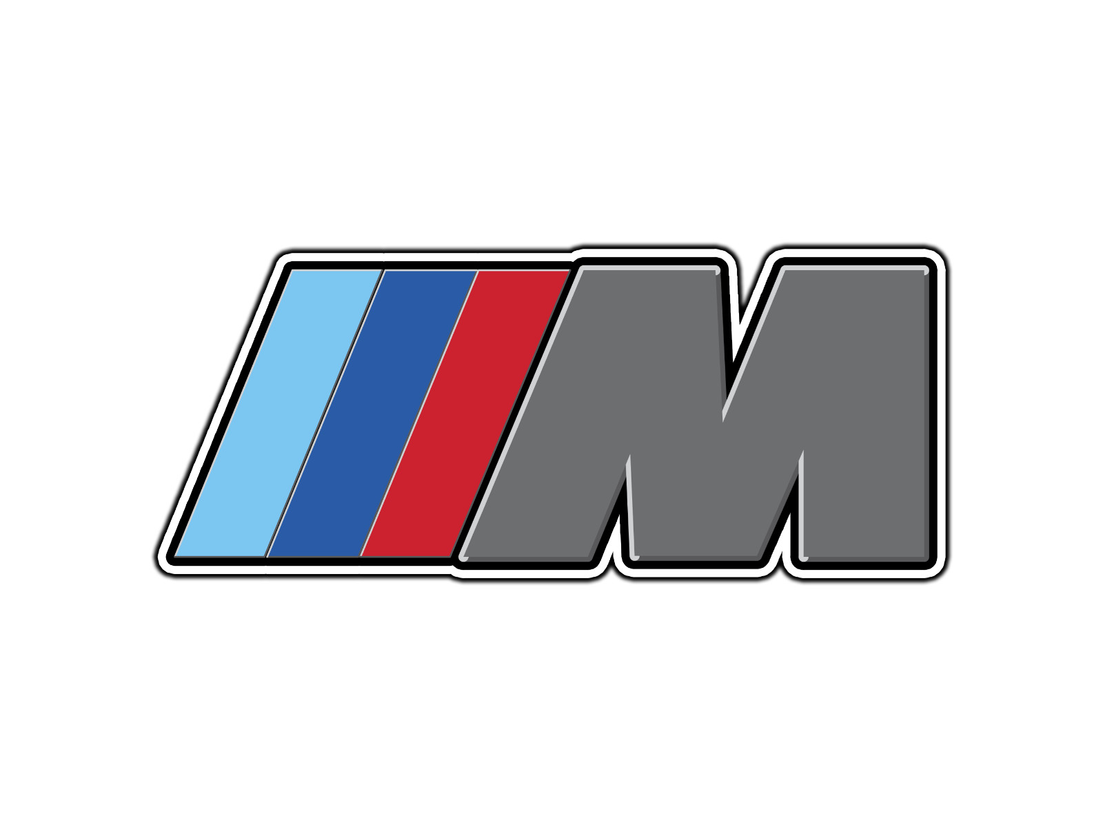 #0664 BMW M Series Logo #1 Waterproof Vinyl Sticker Decal Die-Cut