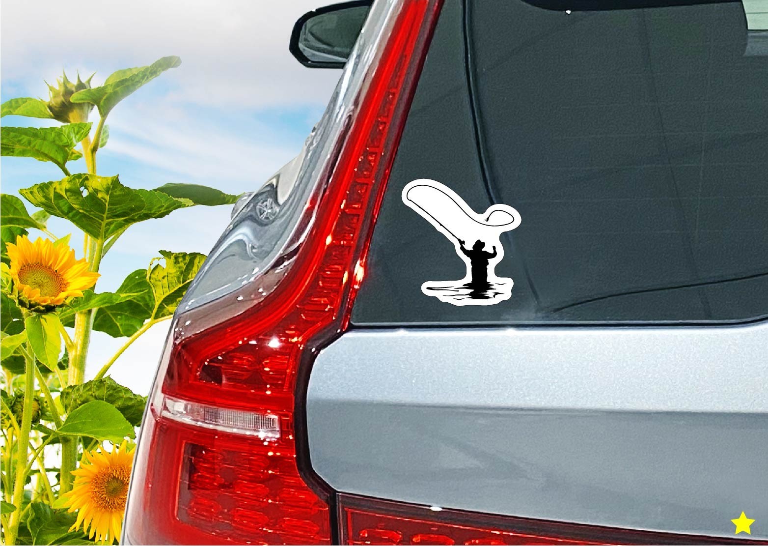 Fly Fishing Decal Sticker Fish Outdoors Fisherman Pole Vacation Travel Life Man