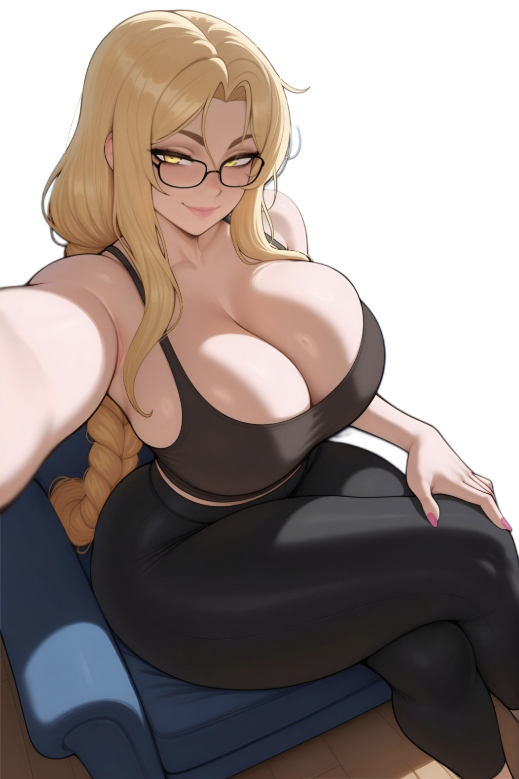Blonde Girl 5” Vinyl Sticker Waifu Anime Manga Lewd Laptop Skateboard Car