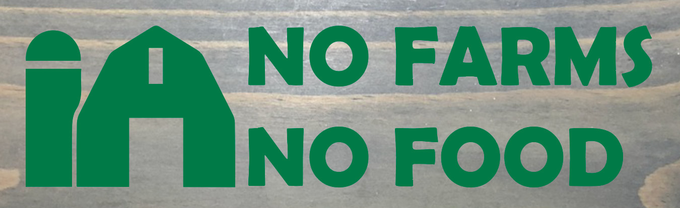 No Farms No Food Sticker Decal 6.5" DIE CUT Farmers Farmer John Deere XO