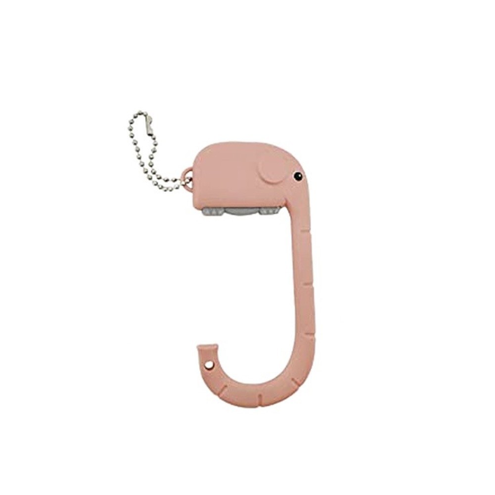 Portable Lightweight Bag Hook No Tools Required Desk Edge Mount White Pink