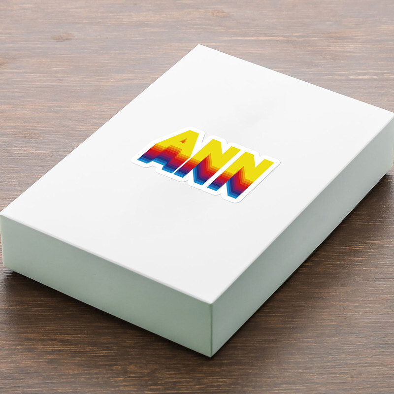 Rainbow Ann Name – Car Bumper Sticker Vinyl Art Decal