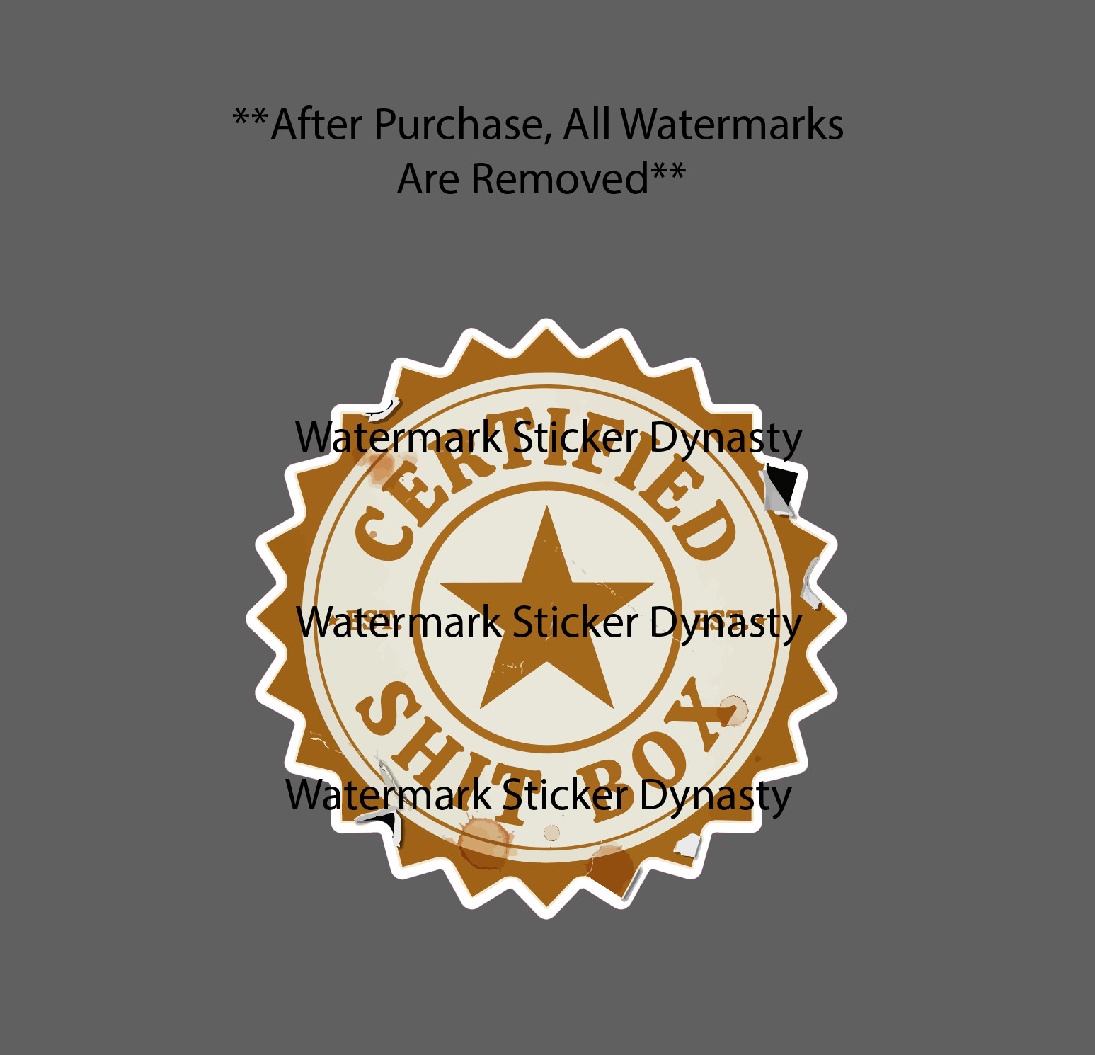Certified Shi* Box Sticker Waterproof Decal Car Truck Vintage Retro Gift NEW