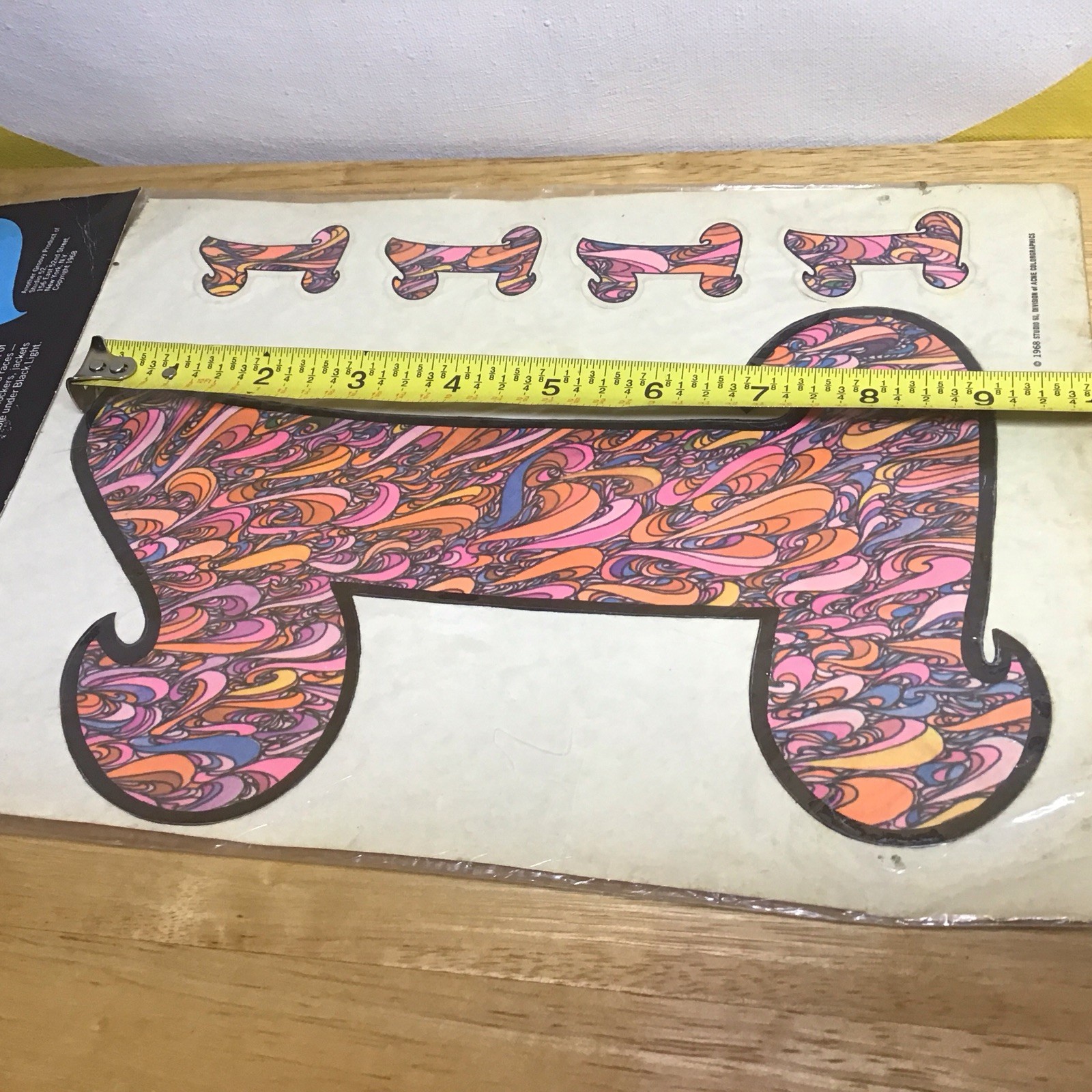 True VTG 1960'S PSYCHEDELIC GROOVY Rally Car STICKERS #1 Sm/LG Mod Retro 1968