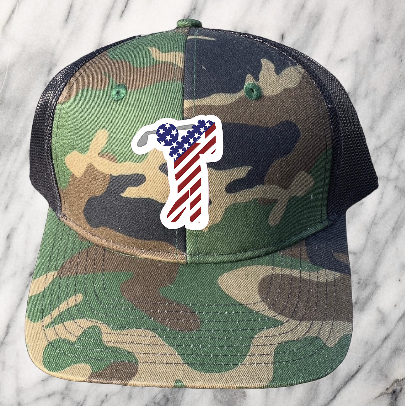 Golf Sticker USA Flag America Waterproof – Buy Any 4 For $1.75 Each Storewide!