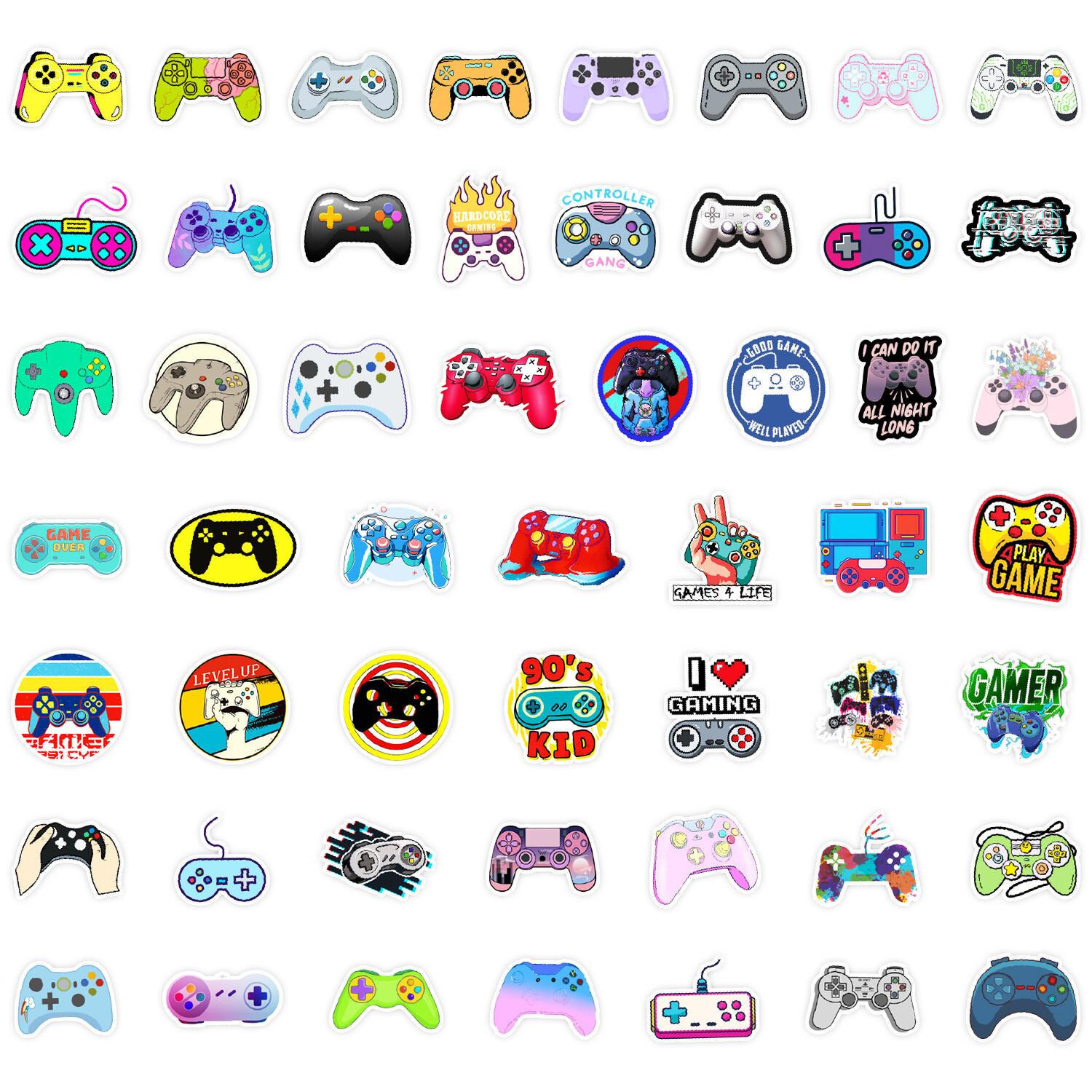 50Pcs Stickers Nintendo Xbox PS5 Video Game Controllers Luggage Laptop Car Vinyl