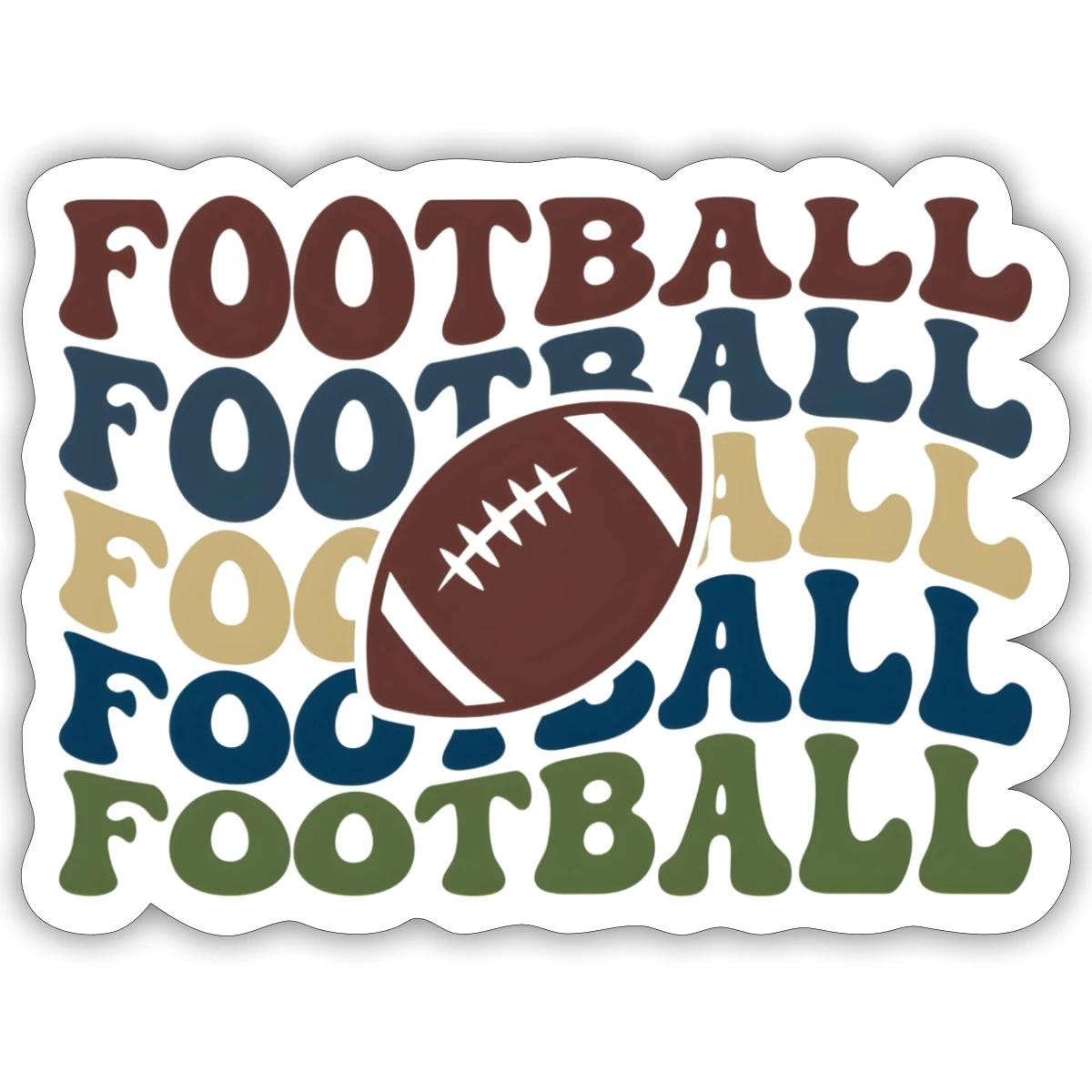 American Football Retro Vibes | Vintage Game Day Sticker, max. 4 x 4"