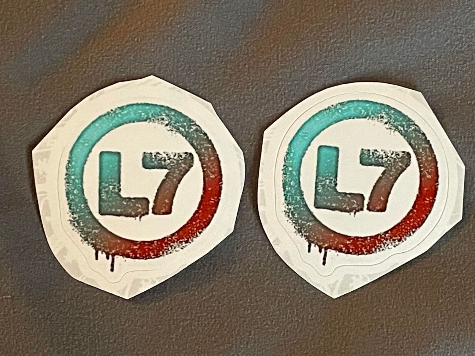 Lot (2) L7 1 1/2" x 1 3/4" Band Logo STICKERS Fast! FREE SHIP!
