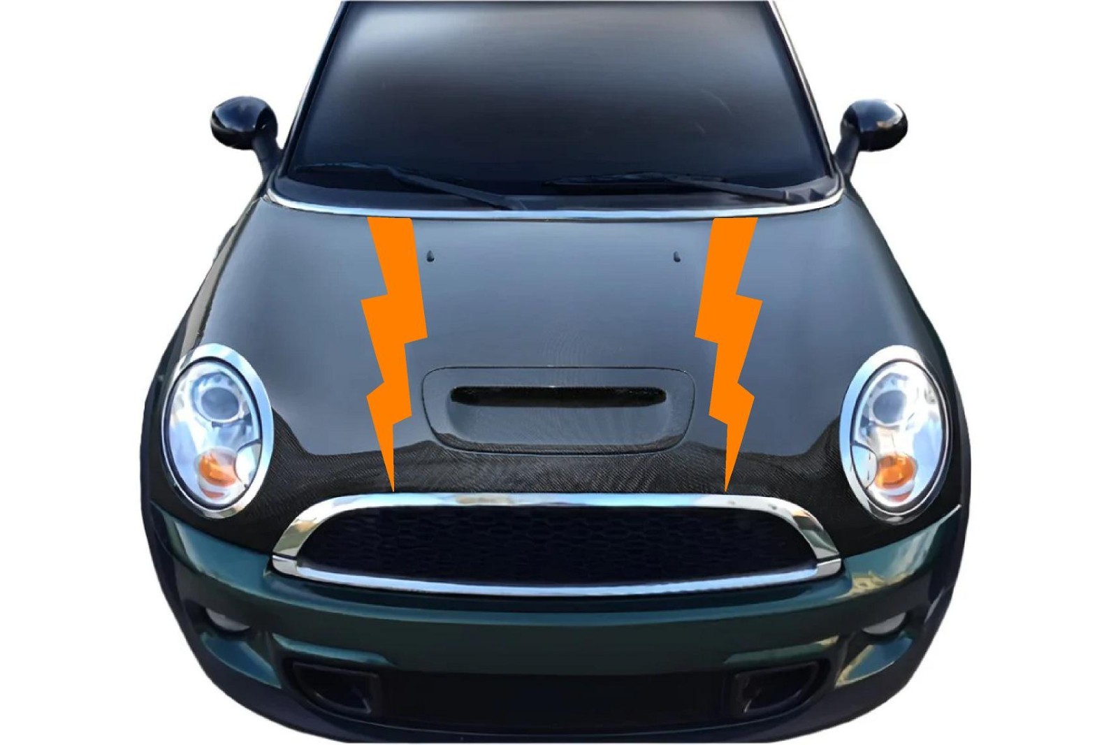 Lightning Bolt Bonnet/Hood stripes decals fit Mini Cooper S JCW Countryman R56