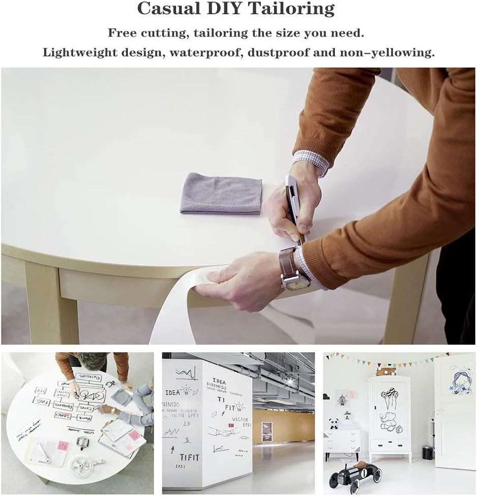 MAGJOY PREMIUM IRON LAYER STICKER TO MAGNET WHITE BOARD – WHITE, 47 X 70