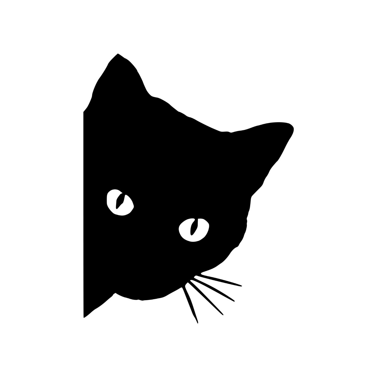 CAT PEEKING Vinyl Sticker – Feline Pet Kitten – Die Cut Decal